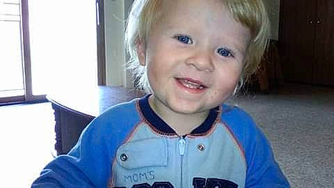 Joseph Jr is registered to the contest to win money with this photo: baby, baby_laughing, blond, cheek, child, child_model, chin, ear, face, facial_expression, forehead, hair, head, jaw, joy, laugh, nose, person, smile, toddler