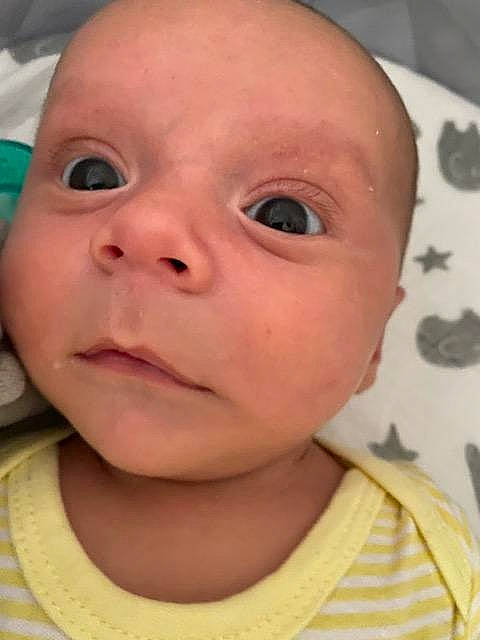 Exavier is registered to the contest to win money with this photo: baby, cheek, child, close_up, ear, eye, eyebrow, eyelash, forehead, happy, iris, jaw, lip, mouth, no_expression, nose, person, skin, smile, toddler