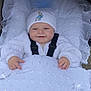 Tommy joined the competition — help win amazing prizes! baby, child, smile, hat, pom_pom, knitwear, blanket, lace, stroller, white, cute, cozy, infant, portrait, outdoor, warm_clothing, hands, face, person, expression