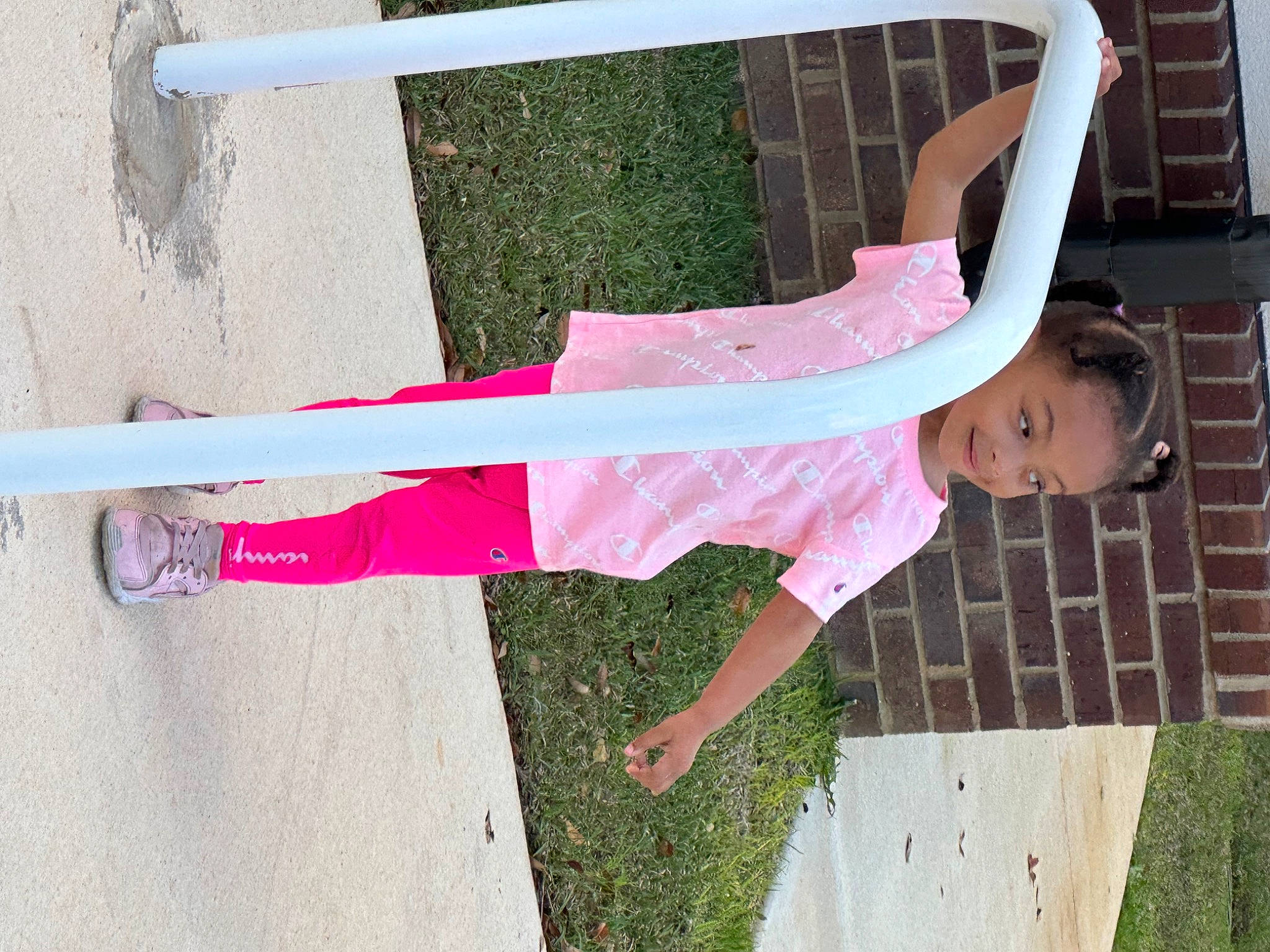 Laila joined the competition — help win amazing prizes! child, fun, grass, happy, joy, leisure, magenta, outdoor_furniture, person, pink, tints_and_shades, wood
