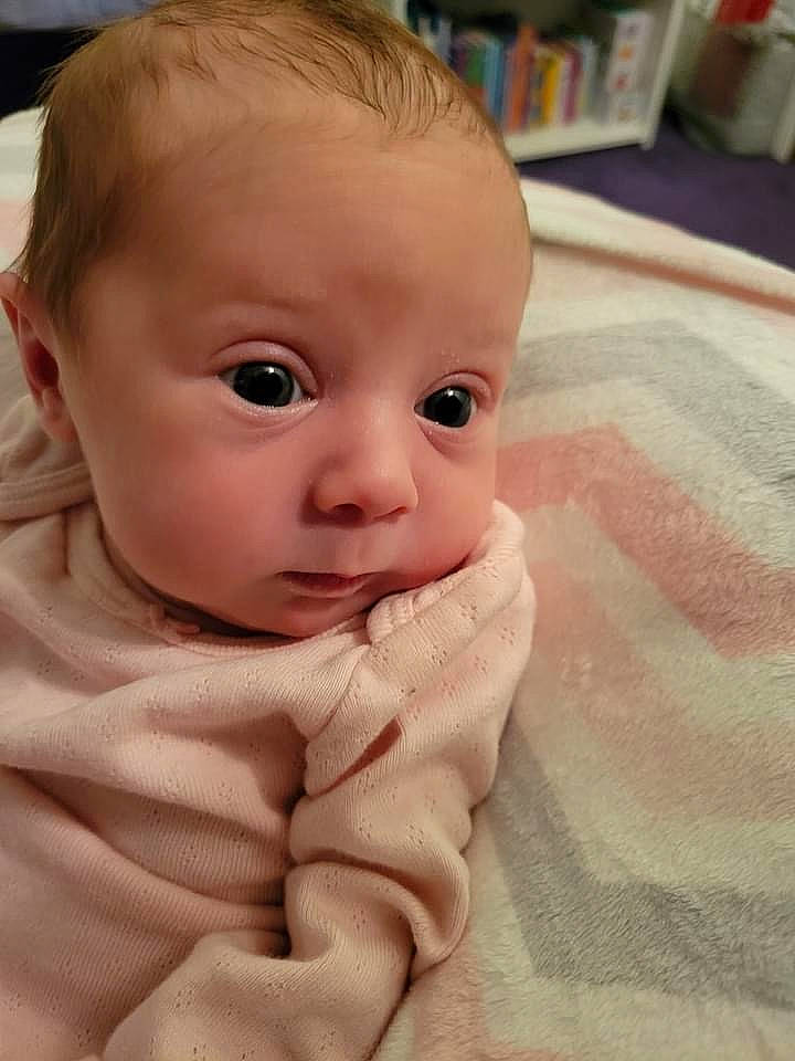 Oaklee joined the competition — help win amazing prizes! baby, baby_toddler_clothing, cheek, child, chin, close_up, comfort, eye, eyebrow, eyelash, flooring, head, iris, lip, mammal, mouth, nose, person, skin, sleeve