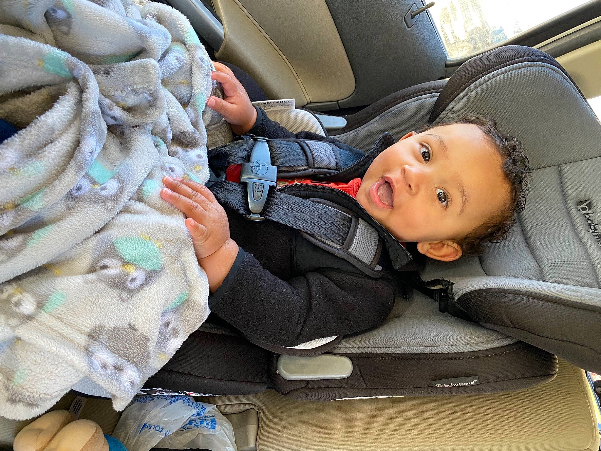 Tayshaun joined the competition — help win amazing prizes! automotive_window_part, baby, baby_carriage, baby_in_car_seat, baby_products, car_seat, car_seat_cover, child, comfort, head_restraint, leather, person, product, seat_belt, service, textile, toddler, vehicle_door