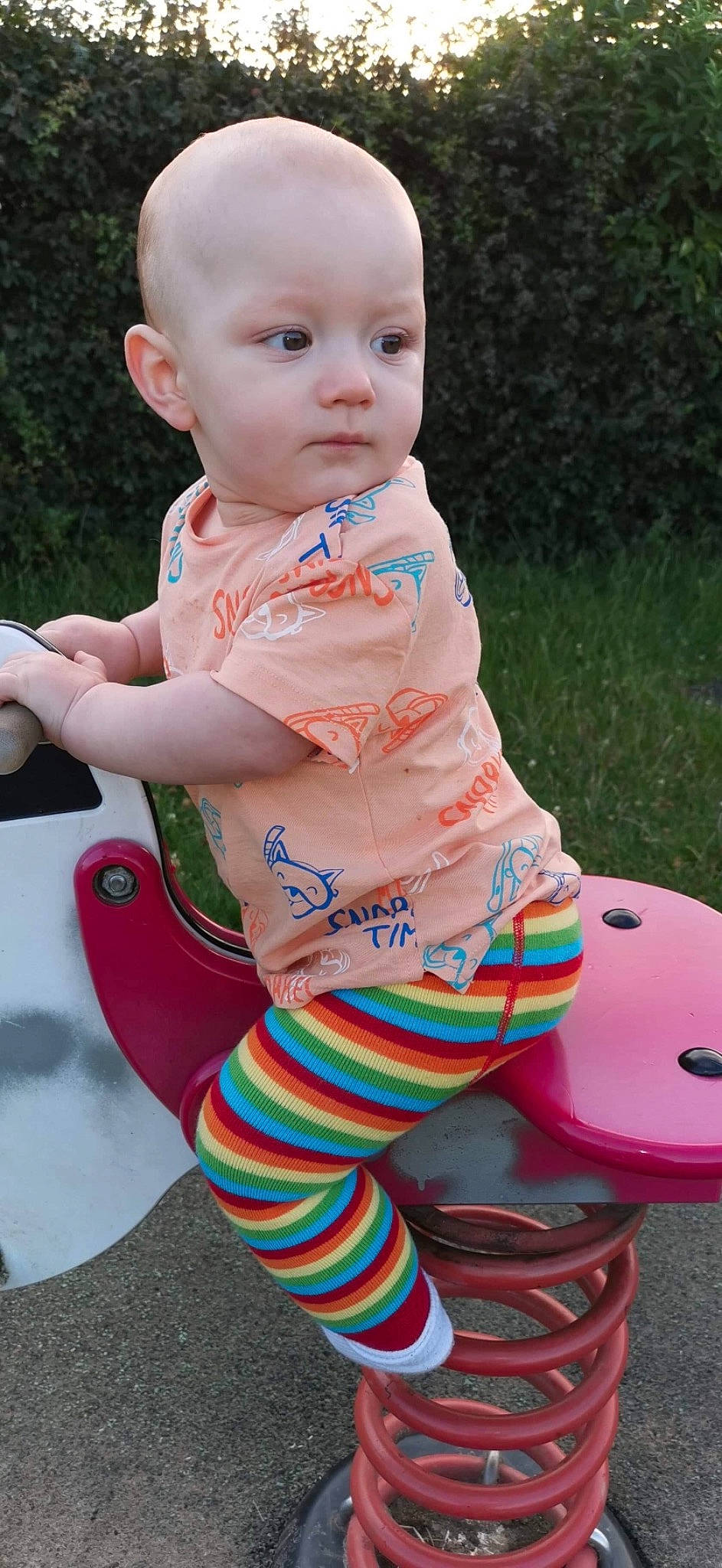 Bertie is registered to the contest to win money with this photo: baby, baby_toddler_clothing, child, person, pink, play, toddler, toy