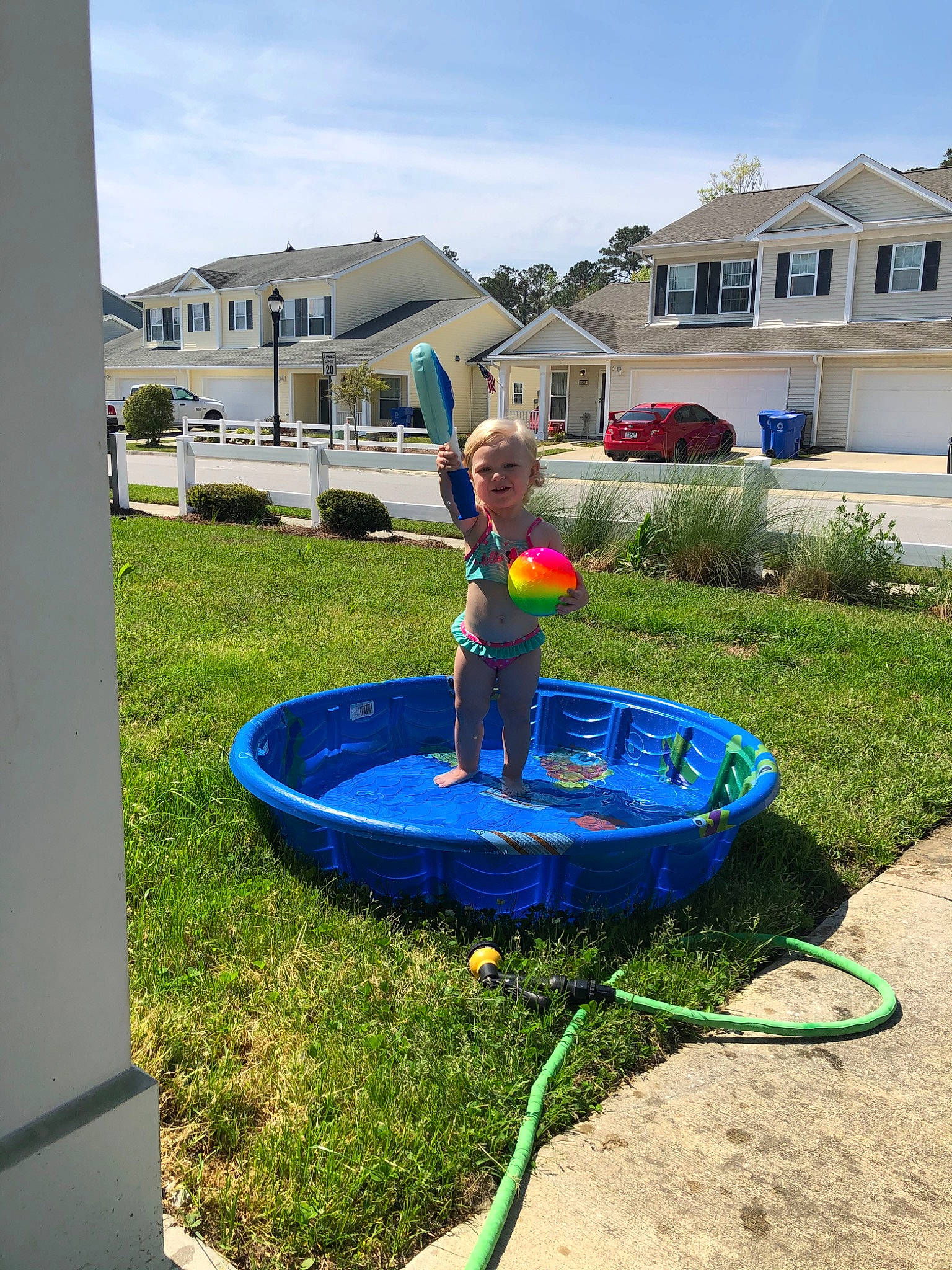 Rowan joined the competition — help win amazing prizes! child, fun, games, grass, holiday, home, house, joy, leisure, person, play, recreation, summer, toddler, vacation, water, yard