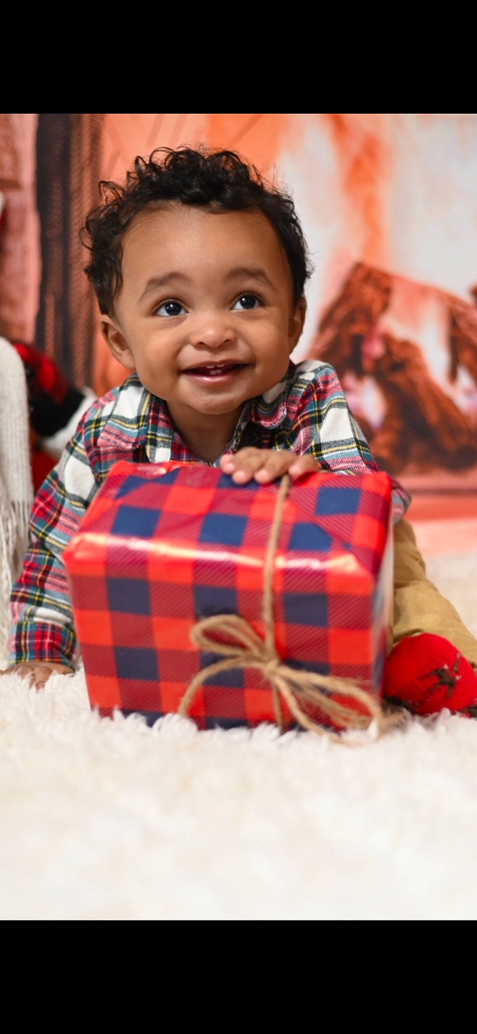 Crew joined the competition — help win amazing prizes! baby, baby_toddler_clothing, cheek, child, child_model, design, ear, happy, joy, laugh, mouth, nose, pattern, person, plaid, play, pleased, portrait_photography, tartan, textile