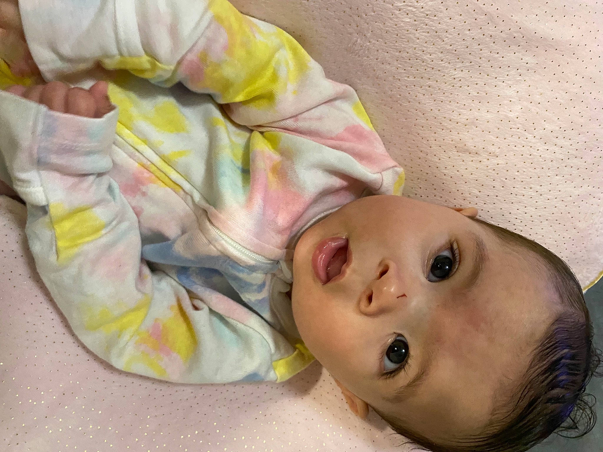 Aryah joined the competition — help win amazing prizes! baby, baby_products, baby_toddler_clothing, cheek, child, comfort, eyelash, happy, linens, nose, person, skin, toddler