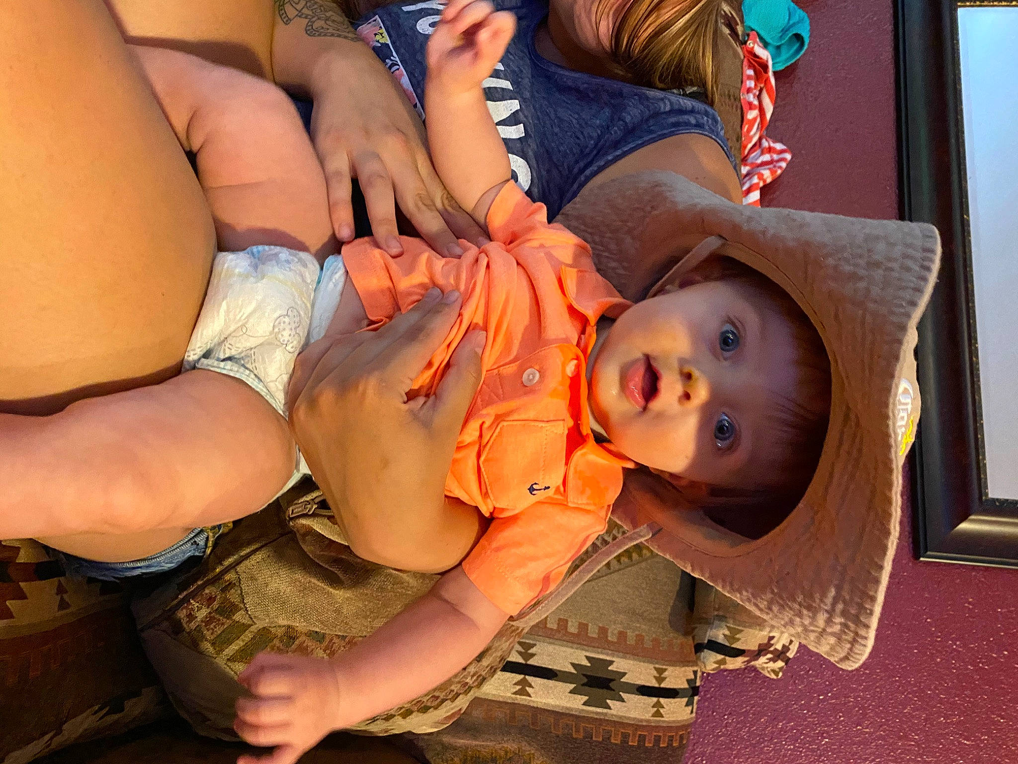 Kyren joined the competition — help win amazing prizes! child, finger, fun, headwear, leg, person, surprise, toddler