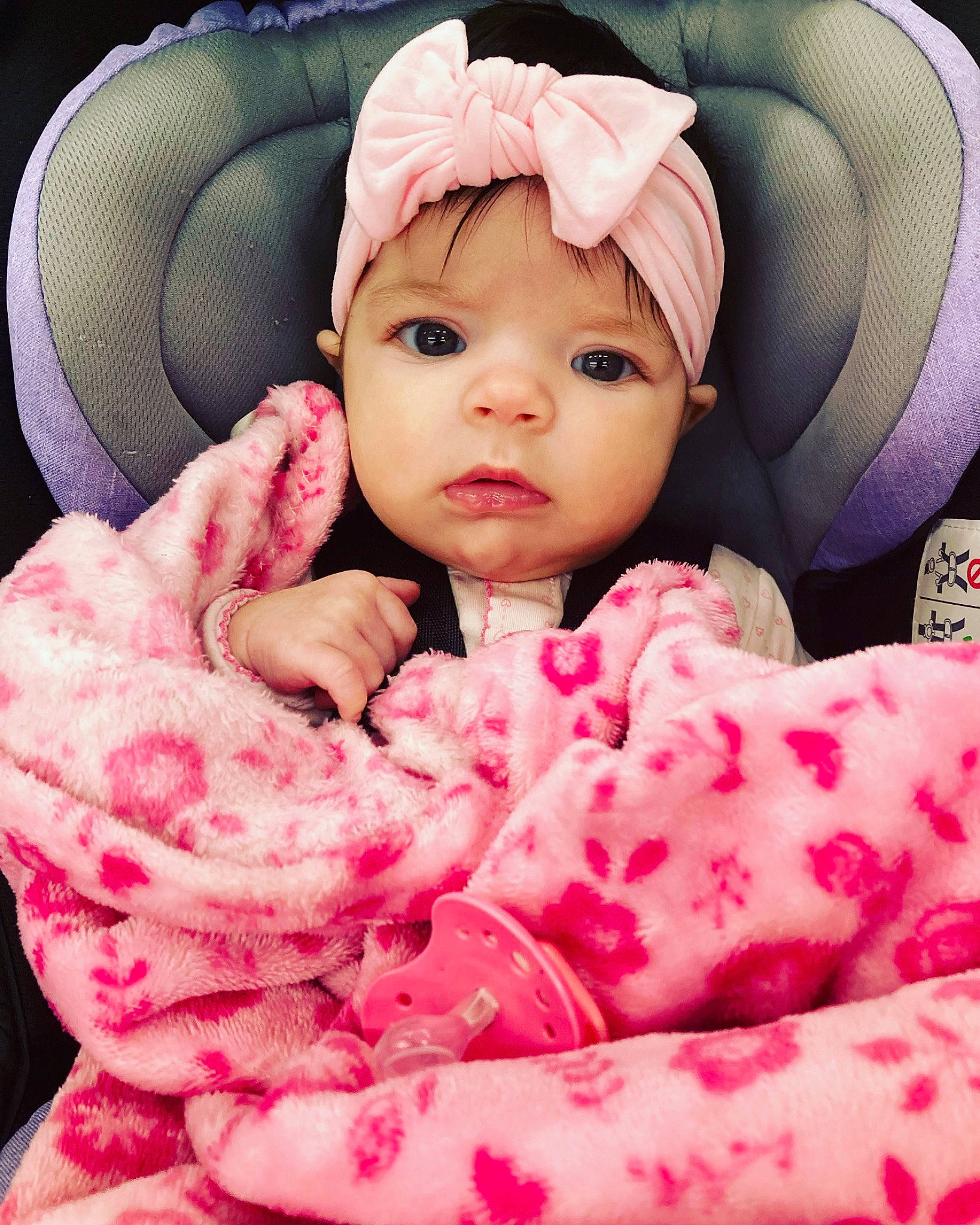 Braylynn joined the competition — help win amazing prizes! baby, baby_sleeping, baby_toddler_clothing, cheek, chin, comfort, eye, eyelash, face, happy, headwear, linens, lip, magenta, outerwear, person, pink, product, skin, sleeve