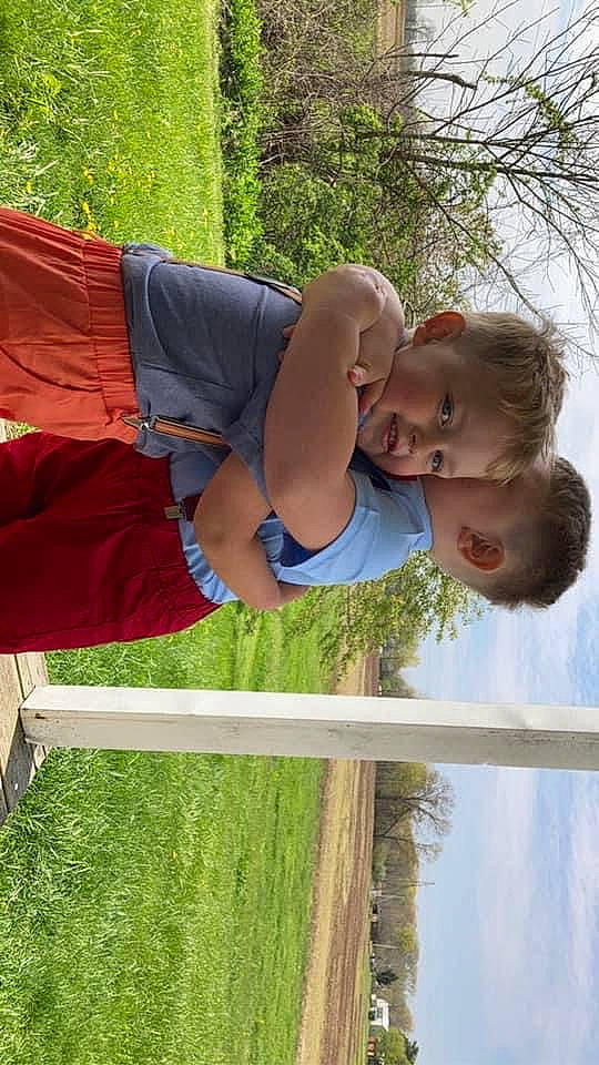 Caleb joined the competition — help win amazing prizes! baby, elbow, fun, grass, green, happy, human_leg, joint, leisure, people_in_nature, person, plant, recreation, shorts, sky, thigh, toddler, tree, trunk, vacation