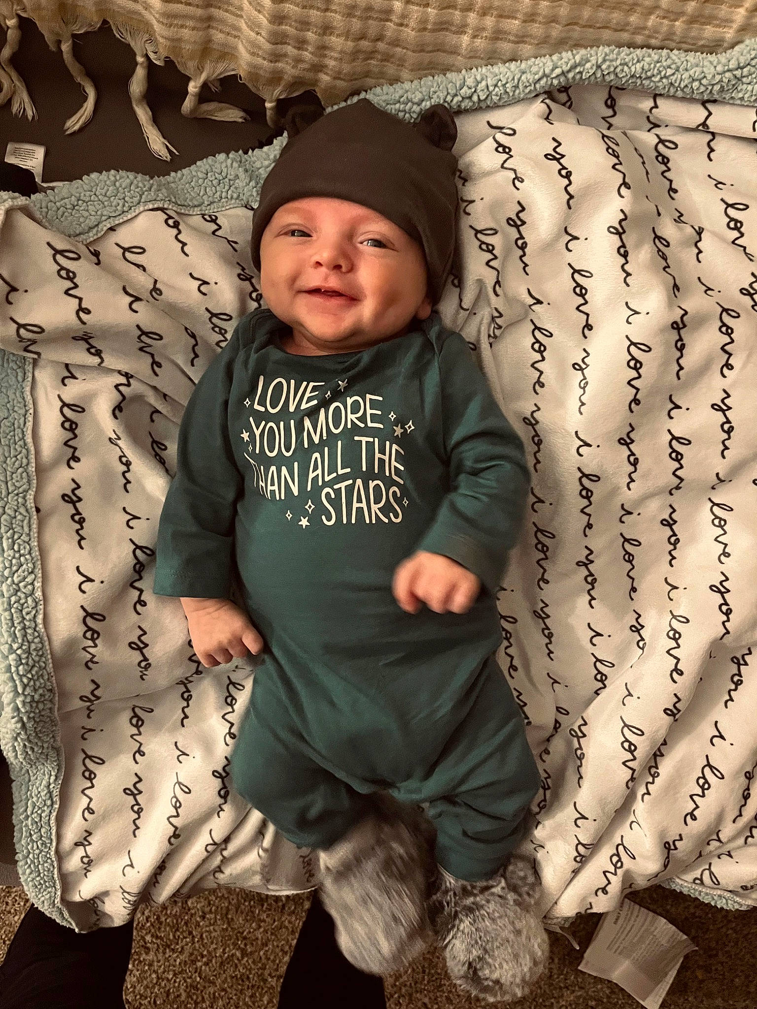 Alexander is registered to the contest to win money with this photo: baby, baby_toddler_clothing, beauty, cap, child, comfort, cool, facial_expression, grey, happy, headgear, headwear, joy, outerwear, pattern, person, product, sleeve, smile, standing