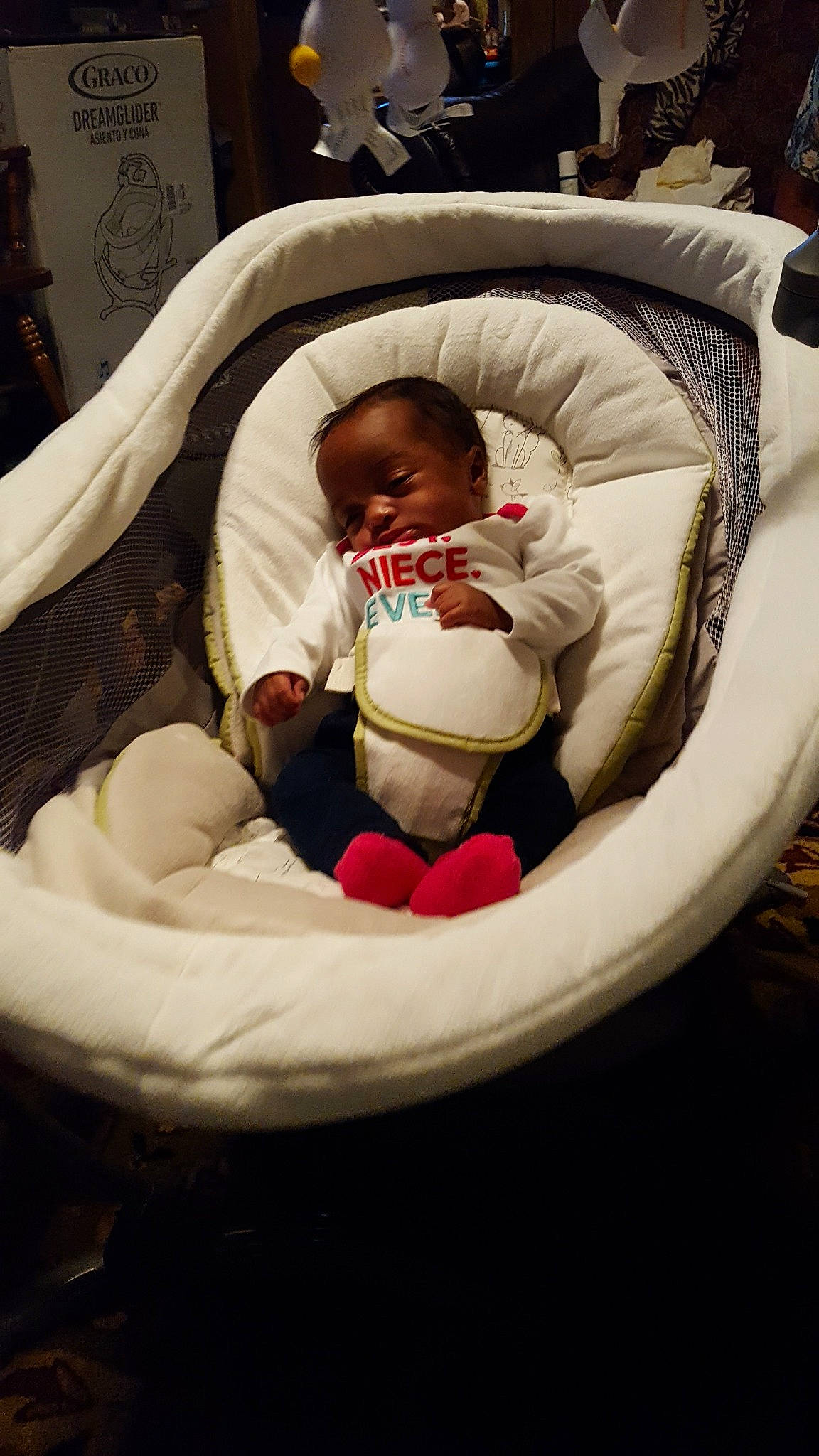 Angelina is registered to the contest to win money with this photo: baby, baby_products, baby_safety, baby_sleeping, baby_toddler_clothing, baby_toys, carmine, child, comfort, couch, event, fun, head, infant_bed, linens, person, play, room, sitting, toddler