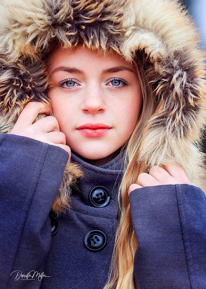 Shyanne is registered to the contest to win money with this photo: beauty, blond, child, child_model, clothing, eye, face, fashion, fur, fur_clothing, hair, hairstyle, headgear, lip, model, nose, outerwear, parka, person, skin