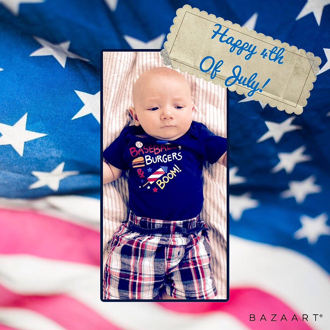 Tyler joined the competition — help win amazing prizes! baby, baby_toddler_clothing, child, cloud, design, outerwear, pattern, person, plaid, product, sky, sleeve, t_shirt, toddler, veterans_day