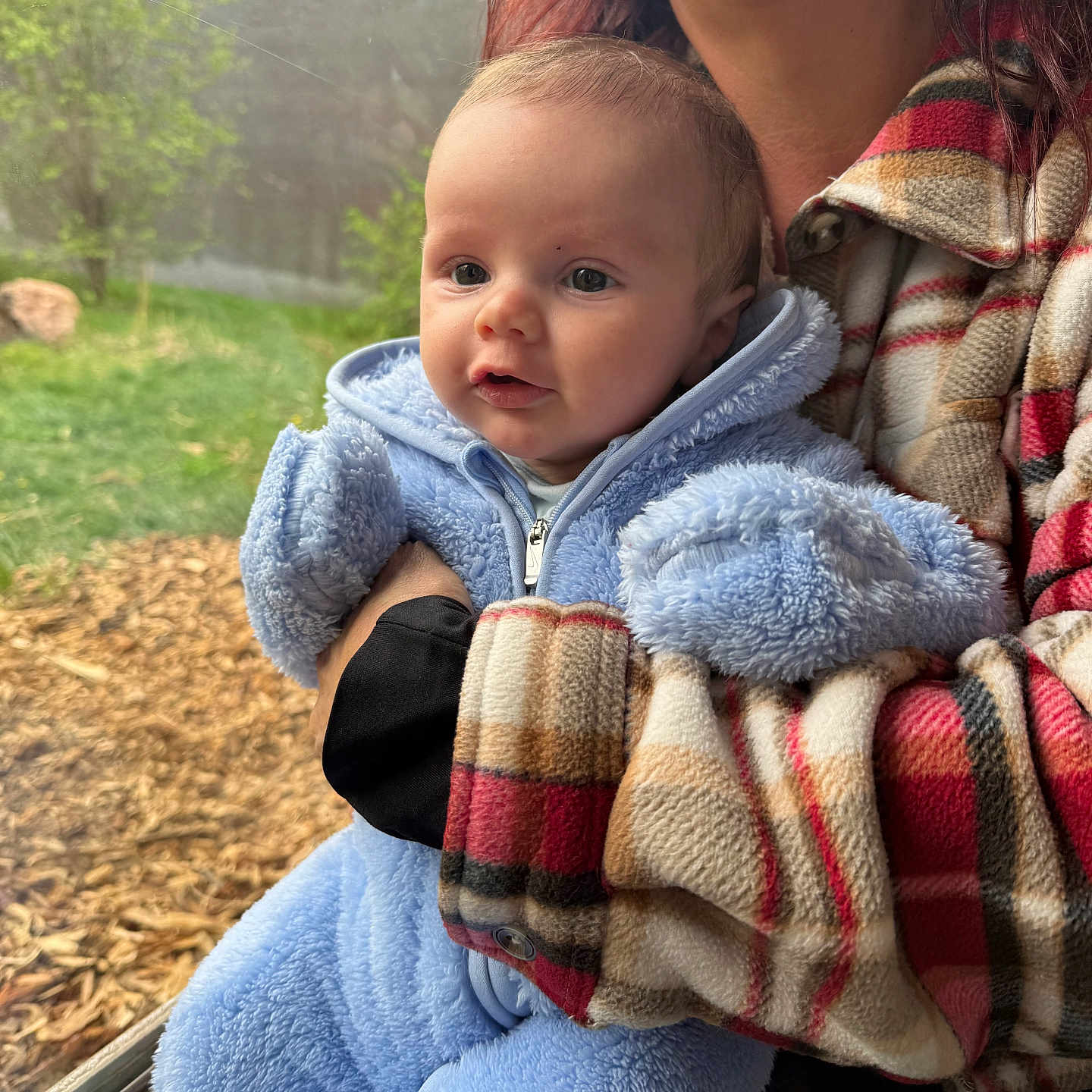 Elias is registered to the contest to win money with this photo: baby, blanket, clothing, coat, face, fleece, glove, hat, head, hood, hoodie, jacket, knitwear, pants, person, photography, portrait, sweater, sweatshirt, towel