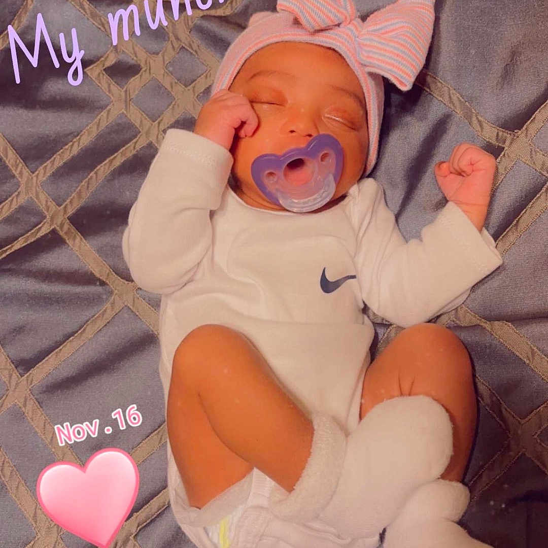 Alonnah joined the competition — help win amazing prizes! baby, balloon, bodypart, clothing, diaper, face, finger, furniture, glove, hand, hat, head, heart, homedecor, newborn, person, photography, portrait, sitting, sleeping