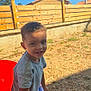 Kingsley participe au concours pour gagner de l'argent avec cette photo : child, boy, outdoor, play, tent, colorful, smile, grass, sunlight, fence, house, sky, daytime, casual_clothing, happy, person, young, fun, recreation, nature