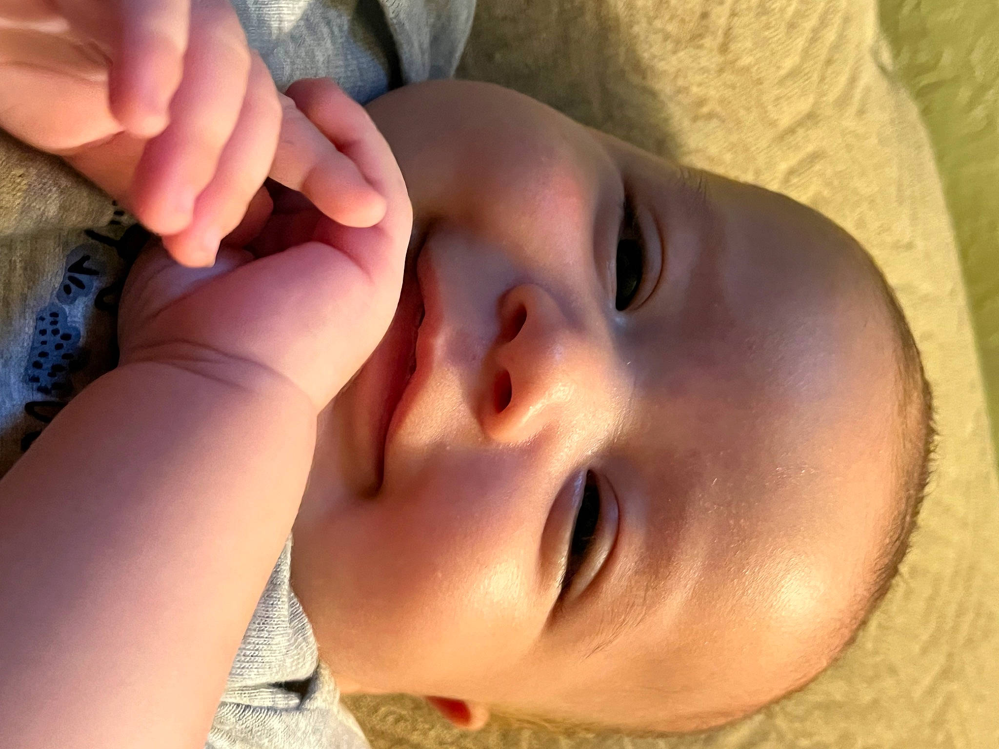 Jaxtyn joined the competition — help win amazing prizes! baby, cheek, ear, eye, eyebrow, eyelash, face, finger, gesture, hand, happy, head, iris, lip, mouth, neck, nose, person, skin, smile