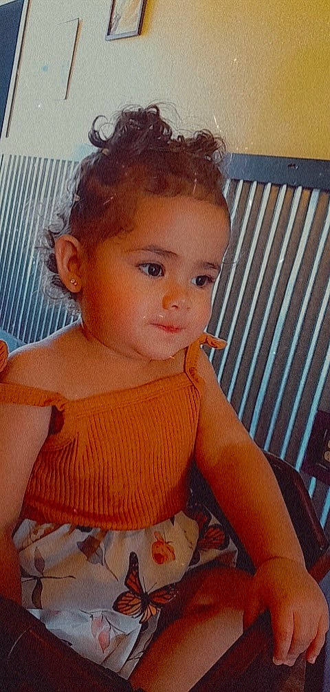 Luna joined the competition — help win amazing prizes! baby, baby_toddler_clothing, blond, brown_hair, cheek, child, chin, day_dress, dress, eyelash, head, iris, lip, neck, nose, pattern, person, skin, sleeve, t_shirt