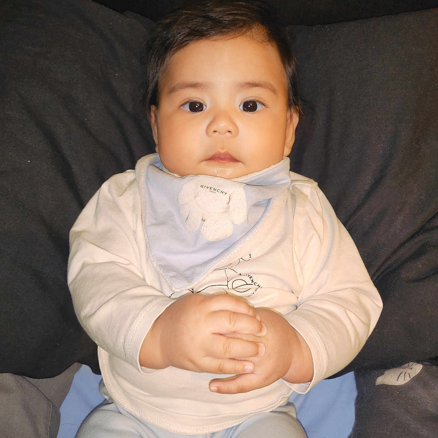 Mason joined the competition — help win amazing prizes! accessories, applique, arm, armchair, baby, blanket, bodypart, chair, clothing, couch, cushion, face, finger, frown, furniture, hand, happy, head, homedecor, hoodie