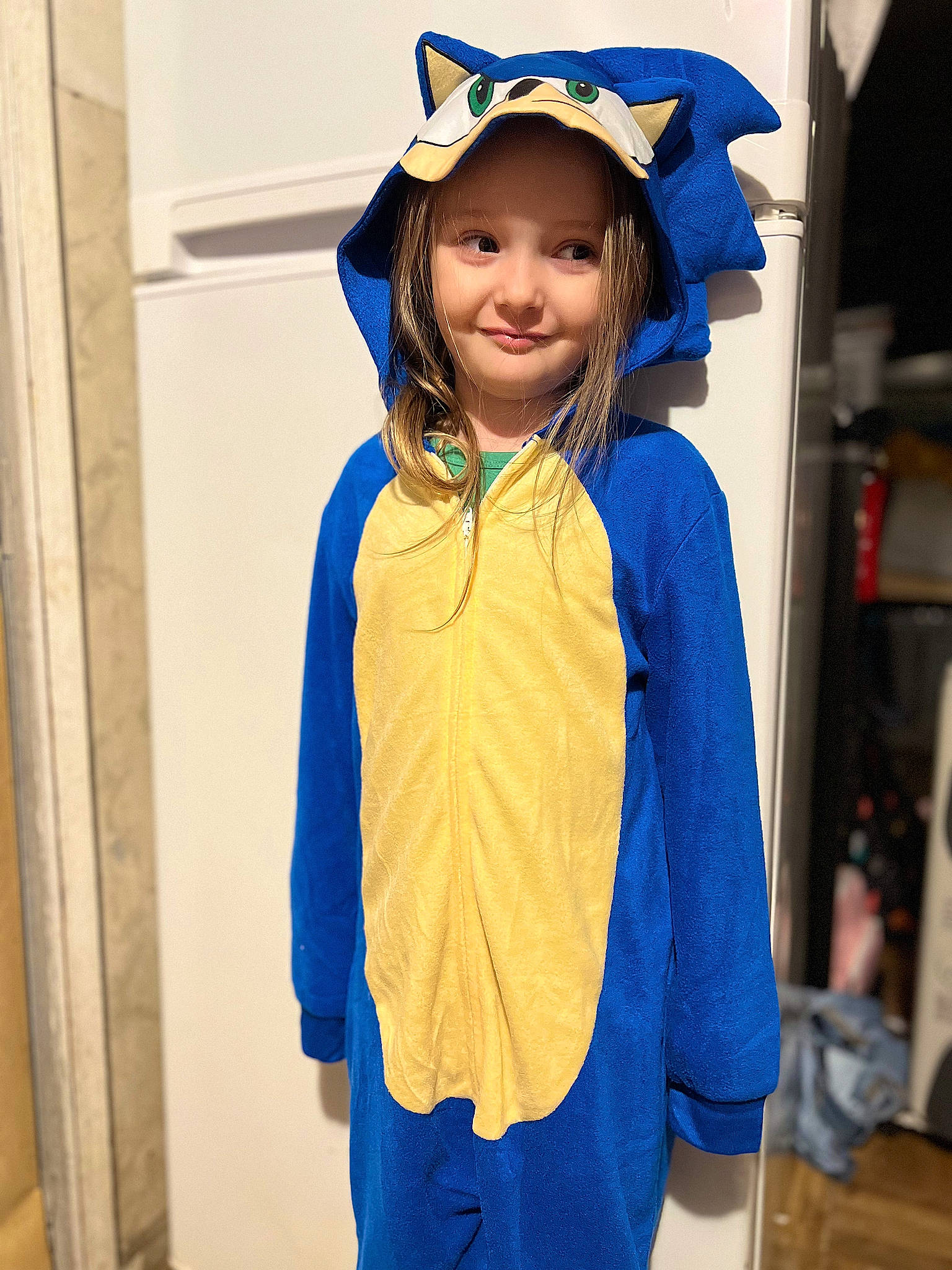 Luna joined the competition — help win amazing prizes! blue, child, costume, costume_hat, electric_blue, event, fashion_accessory, fashion_design, fun, happy, headgear, headwear, joy, mortarboard, person, personal_protective_equipment, room, sleeve, smile, t_shirt