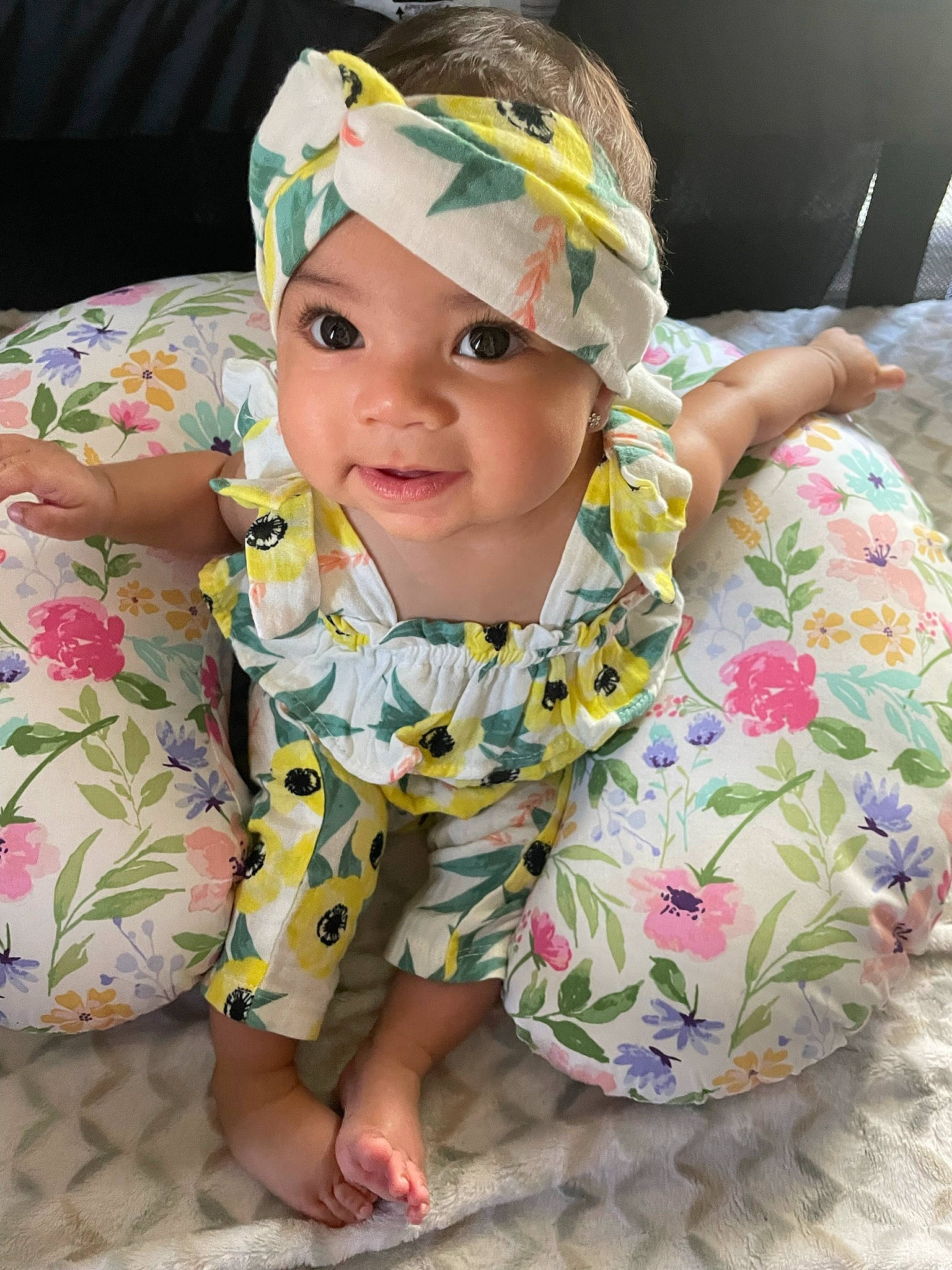 Janiahlyse joined the competition — help win amazing prizes! baby, baby_toddler_clothing, cap, cheek, child, chin, comfort, face, finger, fun, happy, head, headpiece, headwear, pattern, person, pink, skin, sleeve, smile