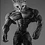abs, animal_head, arms, black_and_white, cat, composite_image, digital_art, fitness, funny, head_replacement, human_body, hybrid, jeans, muscular_body, photoshop, posing, strength, studio_background, surreal, torso