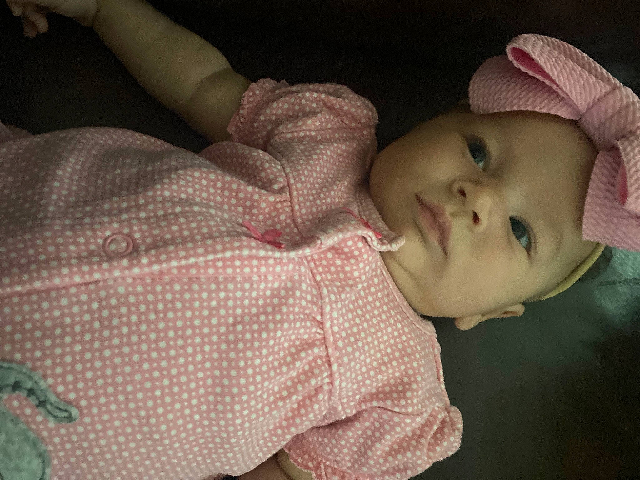 Maiyah is registered to the contest to win money with this photo: baby, cheek, chin, ear, eye, eyebrow, eyelash, finger, forehead, gesture, hand, headwear, human, human_body, lip, mouth, neck, nose, organ, person