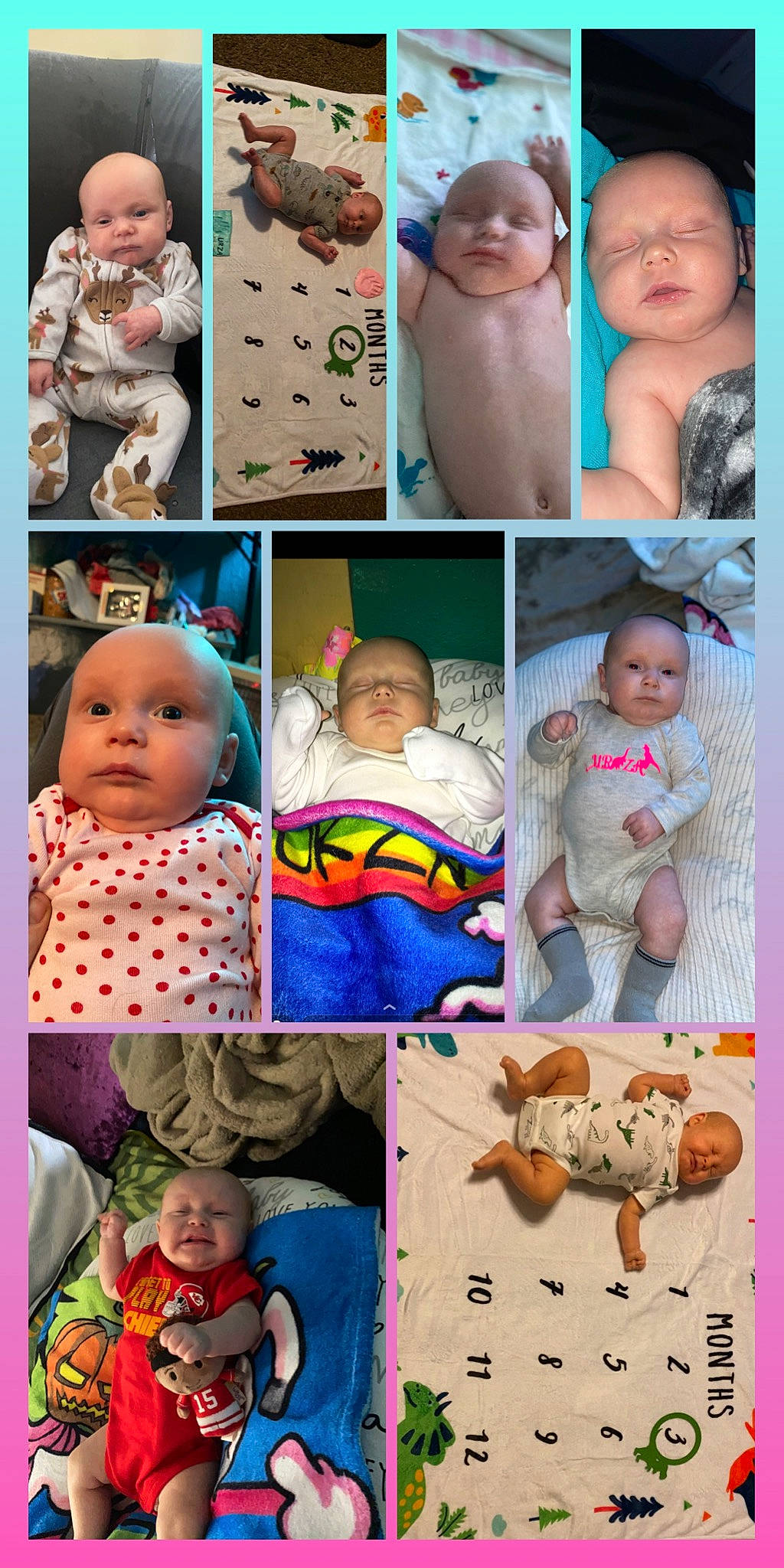 Urza joined the competition — help win amazing prizes! baby, baby_toddler_clothing, blue, cheek, child, facial_expression, green, head, human, mammal, organ, people, person, photograph, pink, product, skin, sleeve, textile, vertebrate