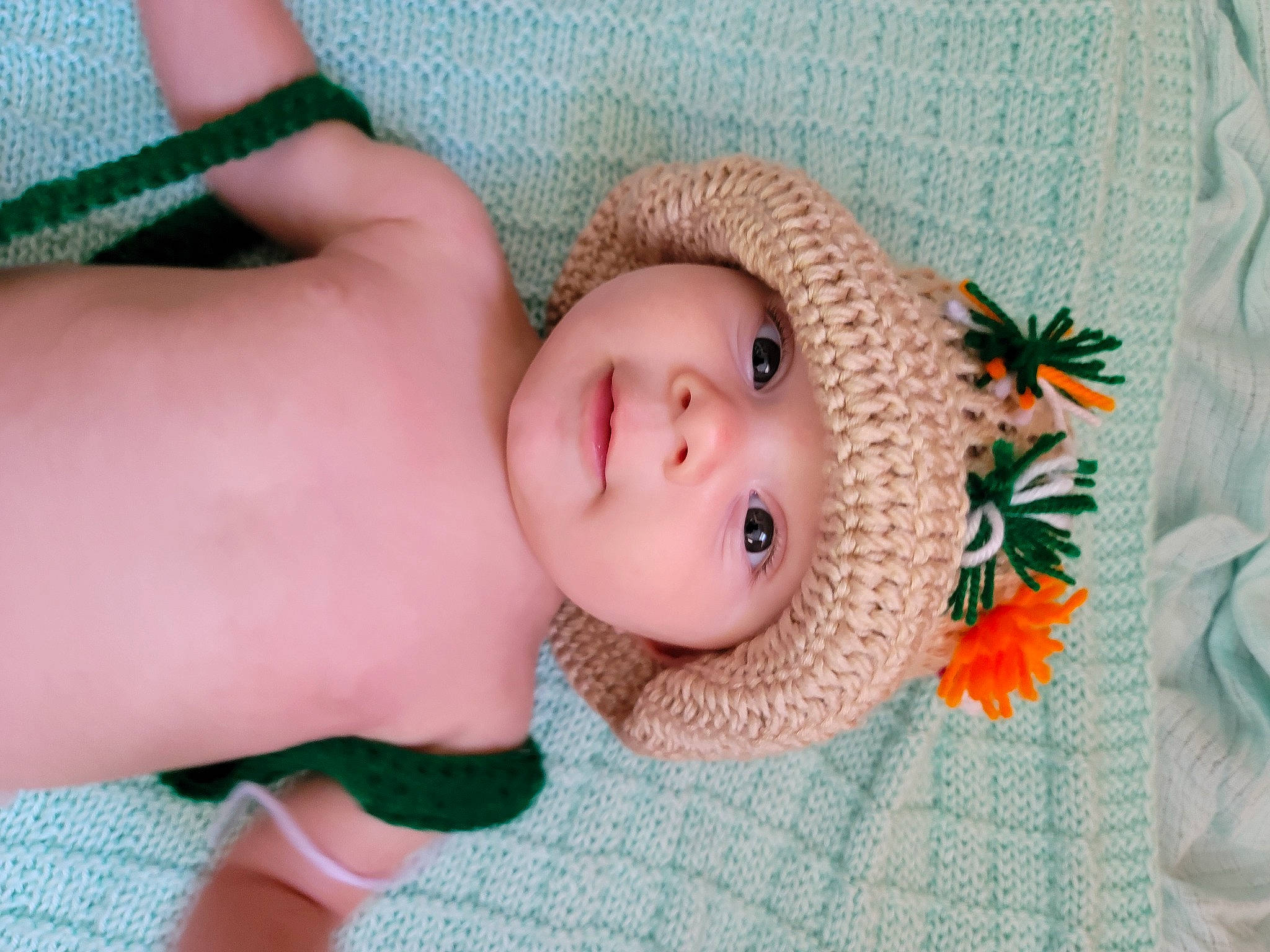 Kanen joined the competition — help win amazing prizes! baby, baby_toddler_clothing, cheek, doll, eye, eyebrow, eyelash, face, fawn, finger, hand, headgear, headwear, iris, lip, nose, person, pink, skin, textile