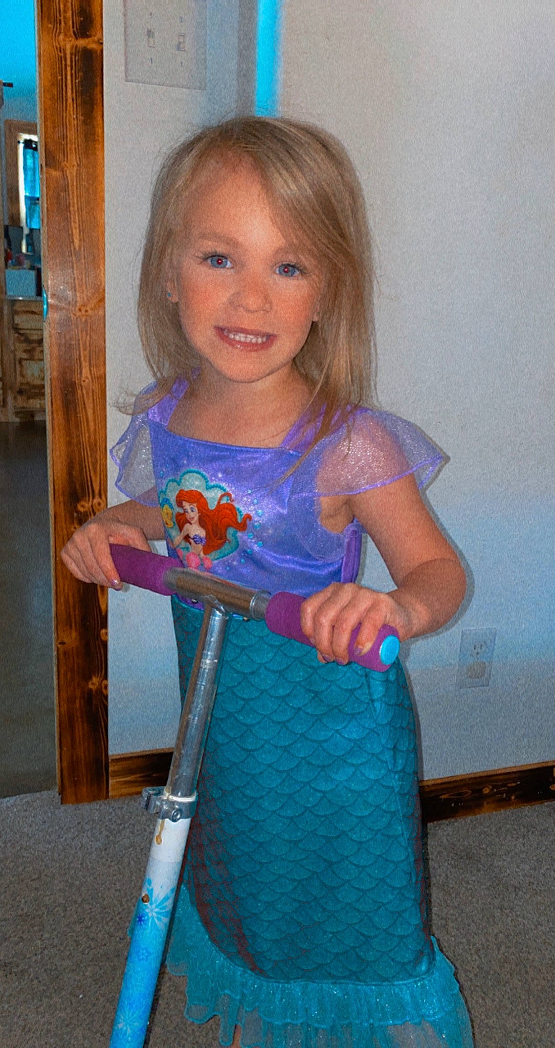 Sailor joined the competition — help win amazing prizes! arm, blue, dress, face, hair, hairstyle, happy, human_body, iris, joint, joy, one_piece_garment, person, purple, shoulder, sleeve, smile, standing, toddler, trunk