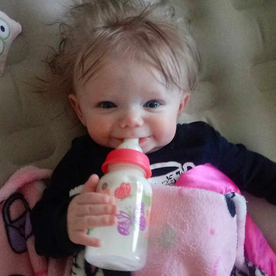 Hadlee joined the competition — help win amazing prizes! blond, cheek, child, eye, face, finger, forehead, girl, hair, hand, head, human_hair_color, infant, joy, lip, mouth, nose, person, pink, product