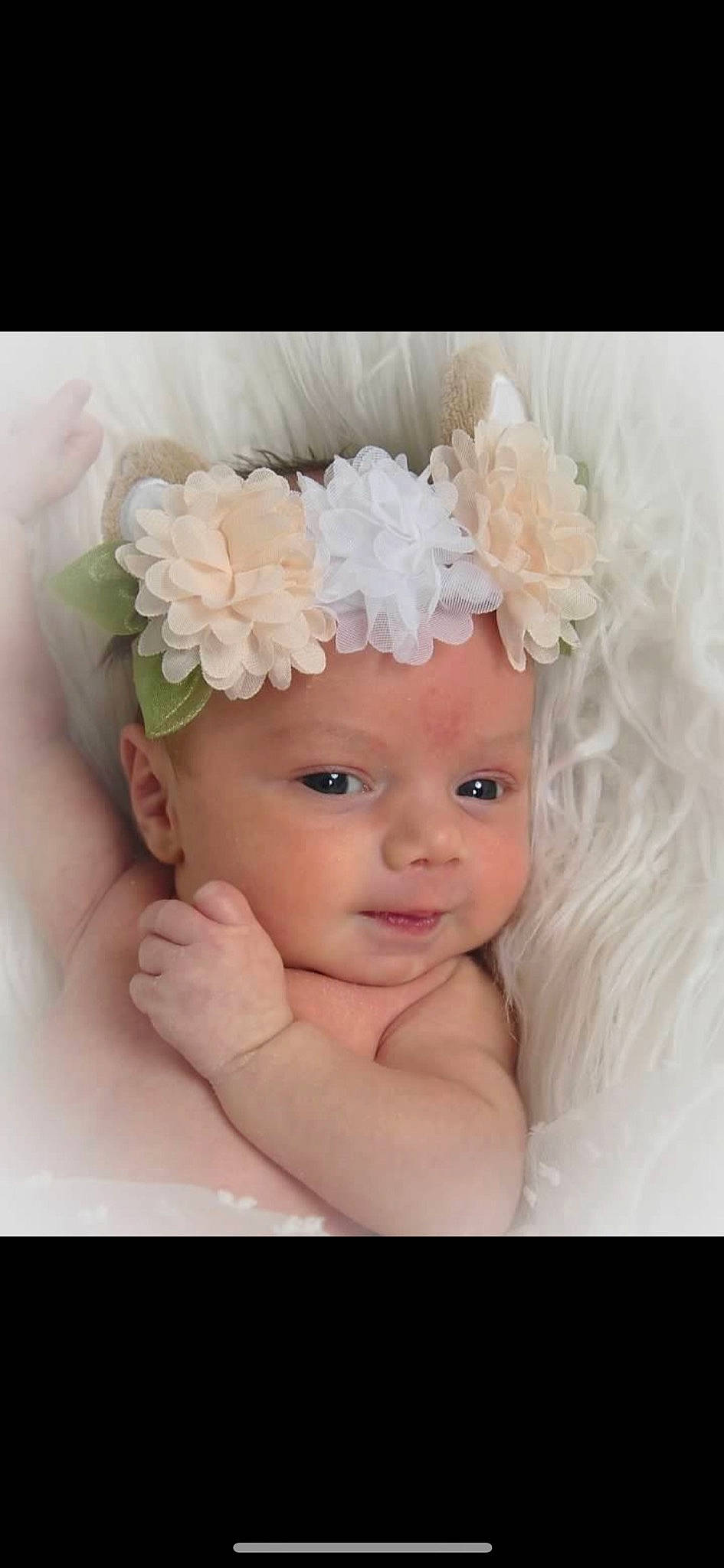 Sierra joined the competition — help win amazing prizes! baby, baby_toddler_clothing, bridal_accessory, child, embellishment, eyebrow, flower, hairstyle, happy, headband, headgear, headpiece, headwear, iris, jewellery, magenta, person, petal, pink, plant