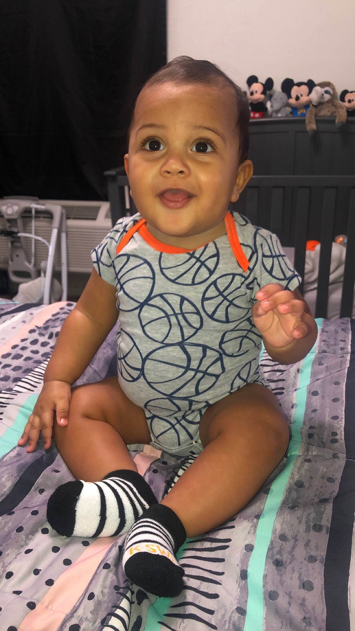 Aj joined the competition — help win amazing prizes! baby, baby_toddler_clothing, black, blurred, chair, cheek, child, eye, finger, hairstyle, hand, happy, iris, mouth, organ, person, skin, smile, thigh, thumb