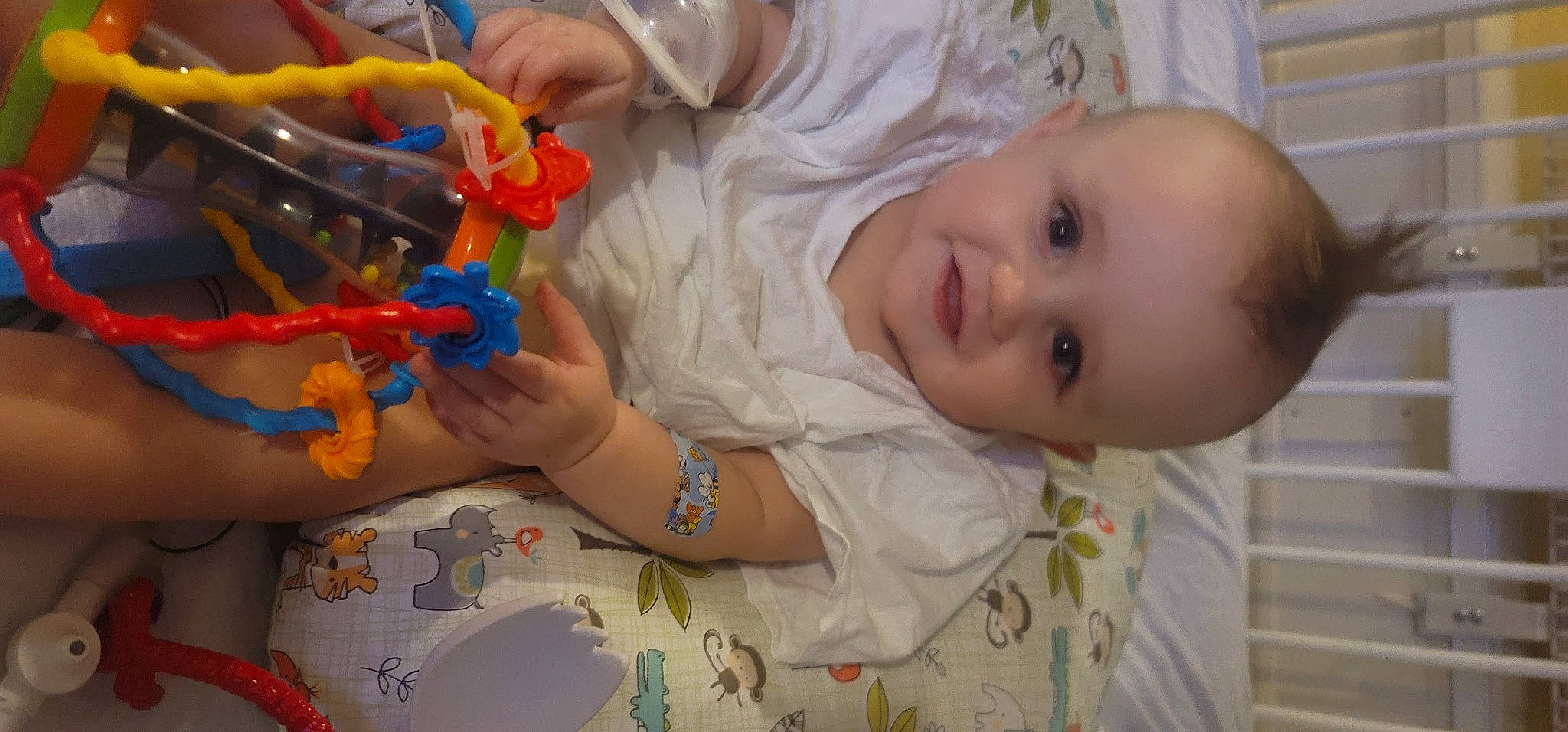 Layne joined the competition — help win amazing prizes! baby, baby_products, baby_toddler_clothing, cheek, child, finger, fun, hand, happy, iris, joy, nail, nose, pattern, person, plastic, room, smile, thumb, toddler