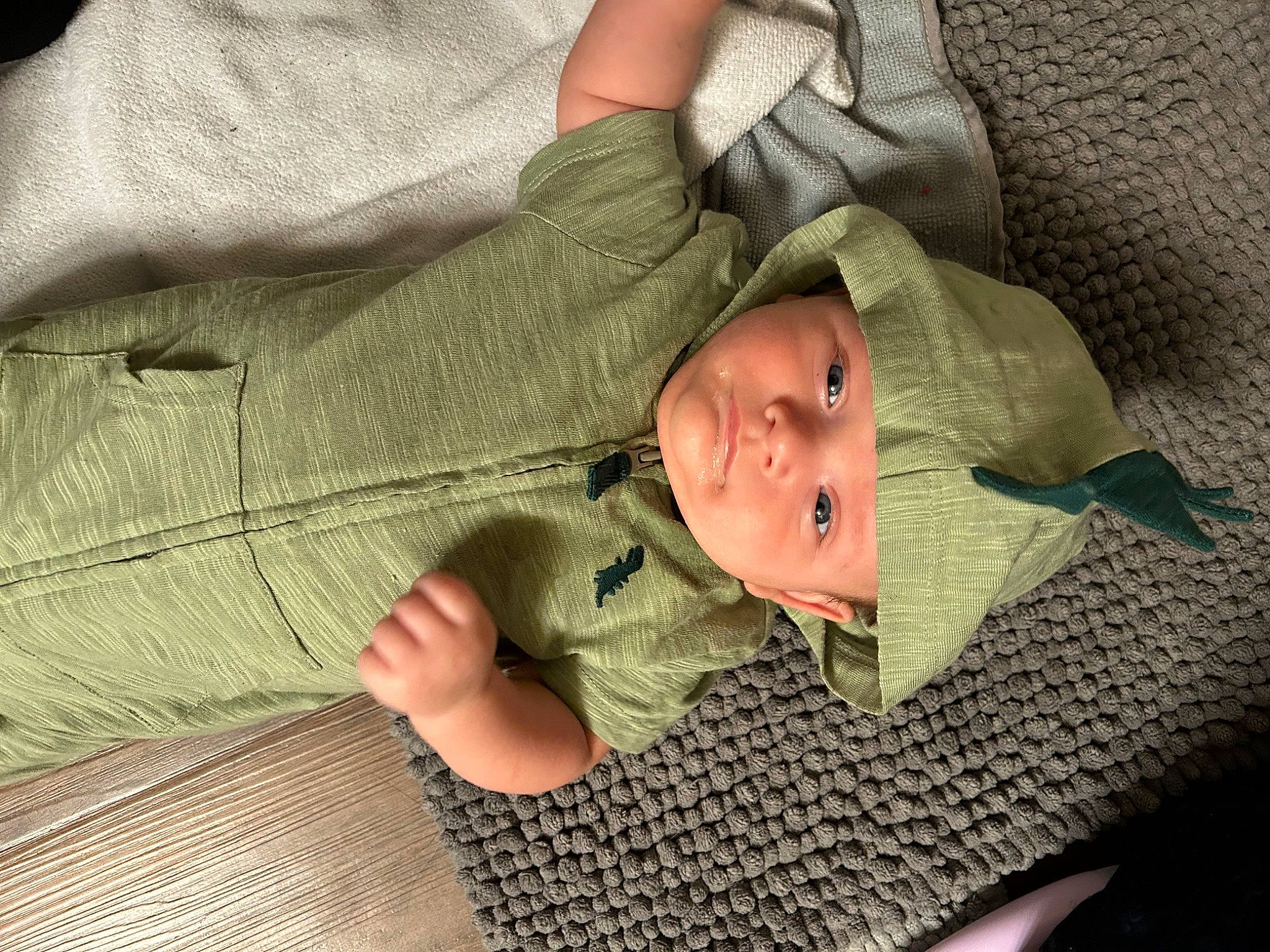 James And Dennis joined the competition — help win amazing prizes! baby, baby_products, baby_toddler_clothing, bedtime, child, comfort, grass, headwear, linens, nap, pattern, person, room, sitting, skin, sleep, sleeve, smile, toddler, wood