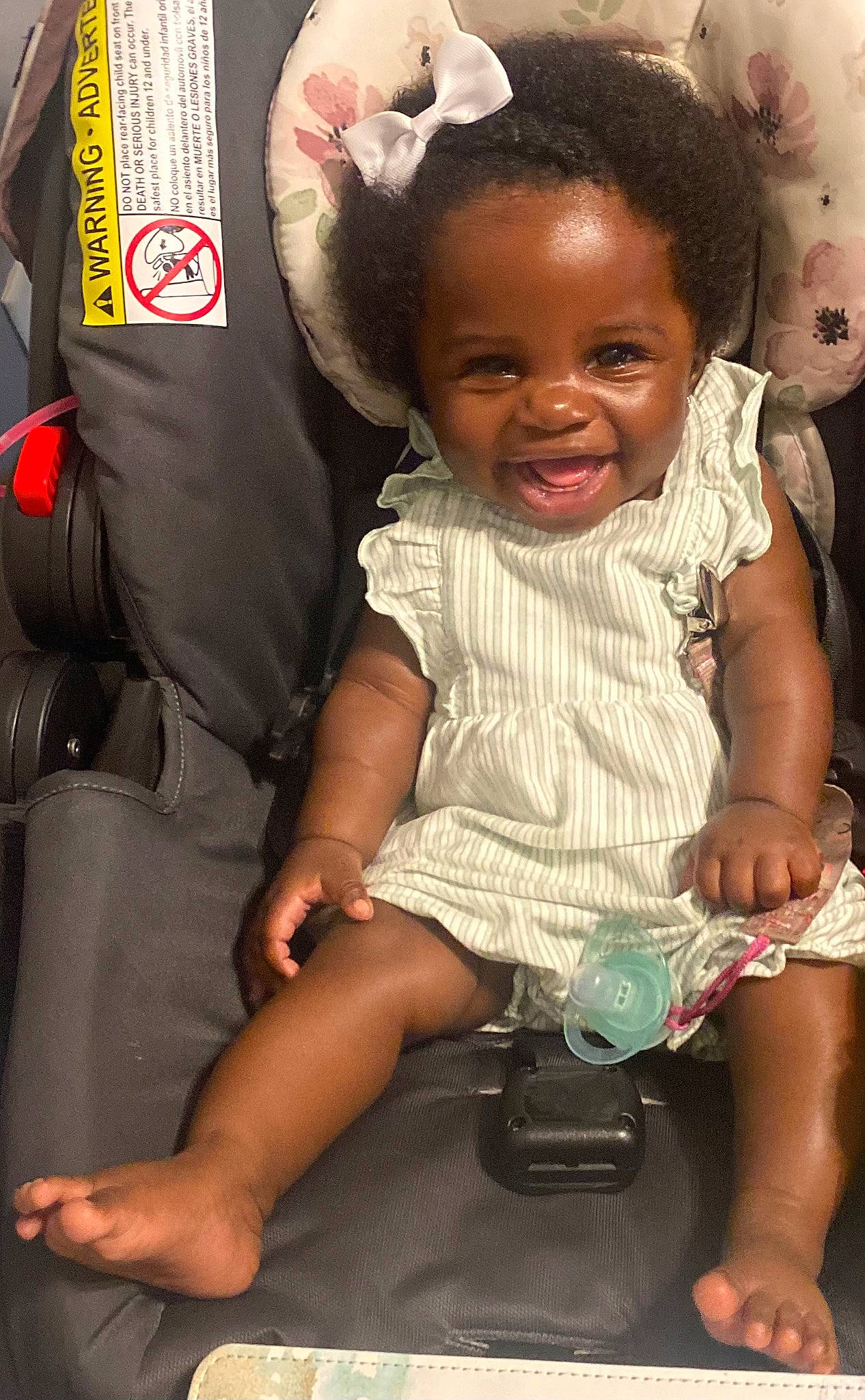 A Riyah joined the competition — help win amazing prizes! baby, baby_toddler_clothing, beauty, cheek, child, event, facial_expression, fun, hairstyle, happy, human, human_leg, leg, person, pink, product, sitting, skin, smile, thigh