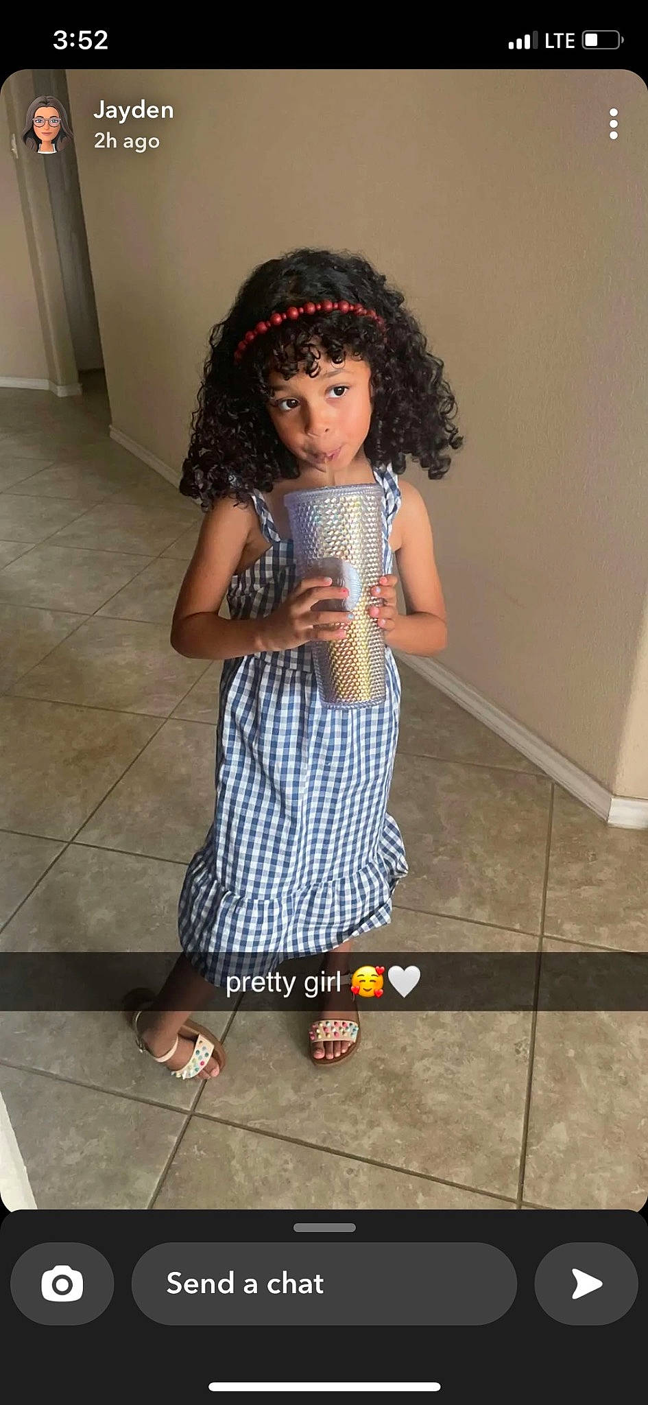 Lylah joined the competition — help win amazing prizes! afro, arm, audio_equipment, black_hair, child, cool, eyewear, fashion_design, flooring, fun, human_leg, pattern, person, room, sitting, t_shirt, thigh, toddler, waist, wig