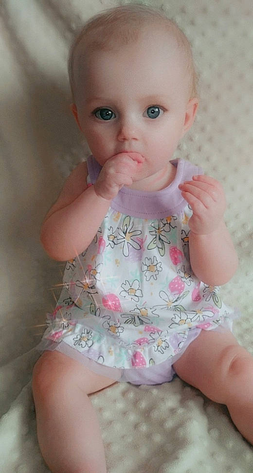 Emberlyn is registered to the contest to win money with this photo: baby, baby_toddler_clothing, cheek, child, dress, eye, face, iris, lip, person, pink, skin, toddler