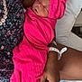 Namylah joined the competition — help win amazing prizes! newborn, baby, infant, wrapped, pink_blanket, headband, bow, sleeping, peaceful, adult_arm, hospital_wristband, hand, bed, fabric, skin, resting, person, closeup, indoor, comfort