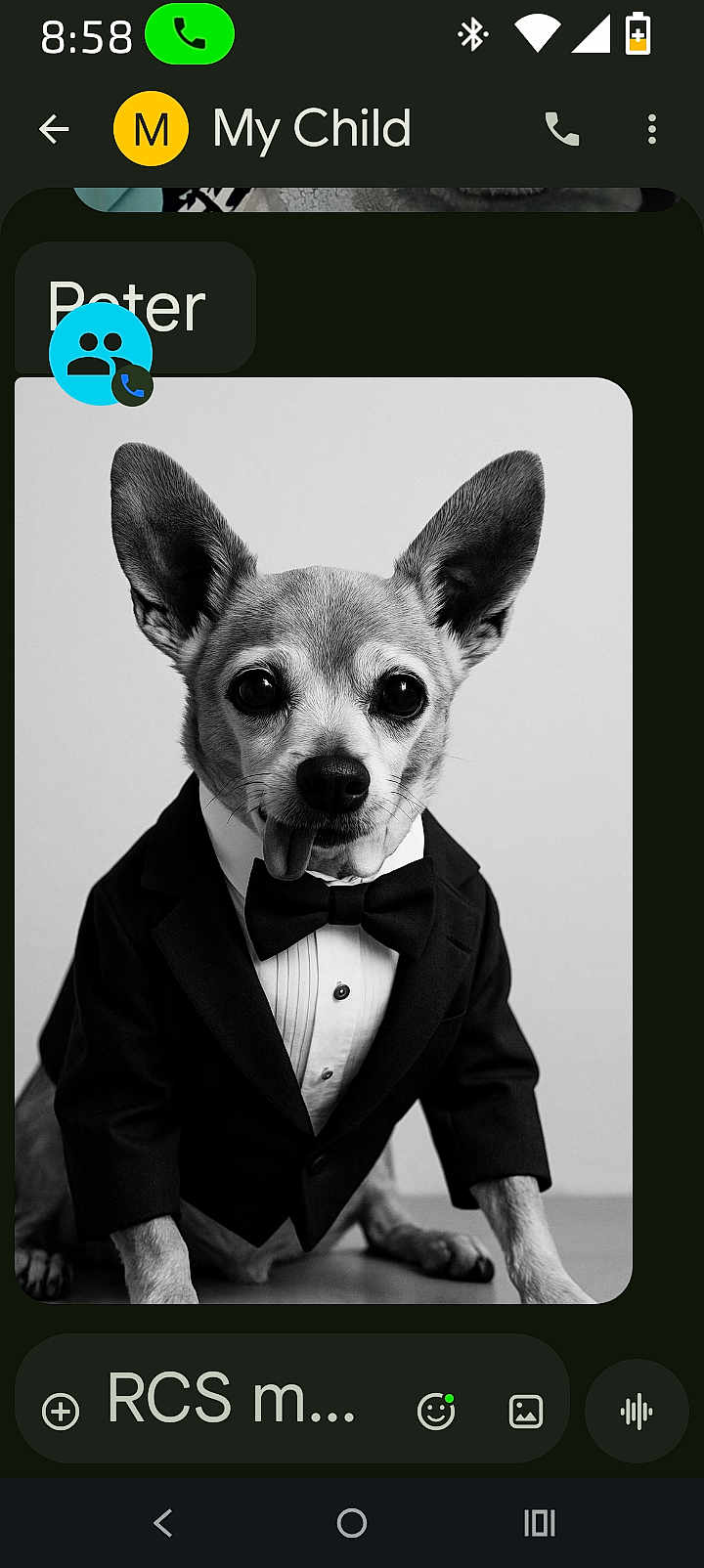Peterpan joined the competition — help win amazing prizes! dog, tuxedo, bow_tie, black_and_white, portrait, pet, chihuahua, formal, animal, cute, tongue_out, sitting, studio, small_dog, clothing, face, ears, fur, eyes, adorable