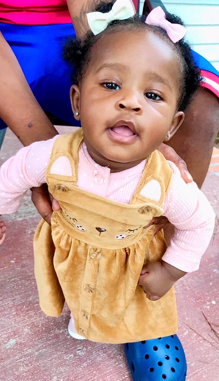 Cassidy is registered to the contest to win money with this photo: baby, baby_products, baby_toddler_clothing, cheek, child, child_model, eye, hair_accessory, headband, headpiece, person, skin, toddler