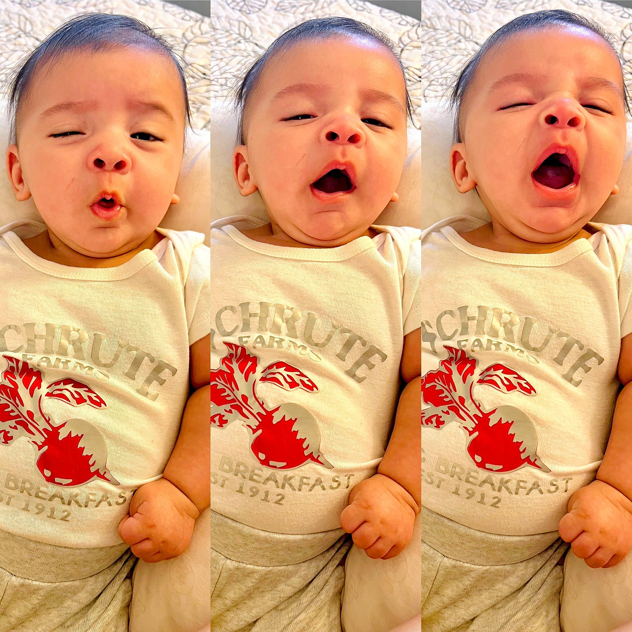 Gabriel is registered to the contest to win money with this photo: baby_toddler_clothing, cheek, chin, cool, eye, facial_expression, gesture, happy, lip, mammal, mouth, muscle, neck, nose, organ, person, product, skin, sleeve, vertebrate