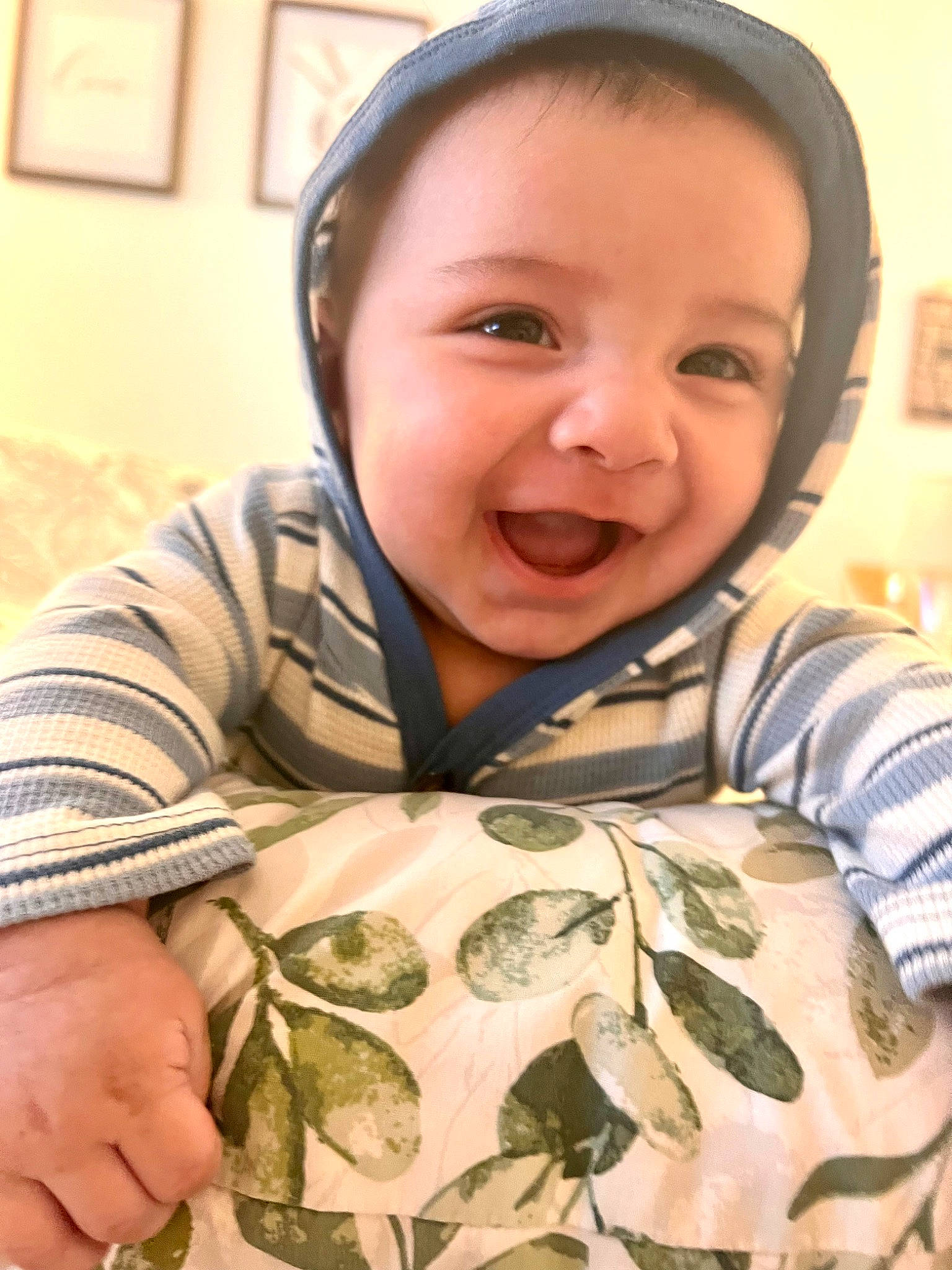 Gabriel joined the competition — help win amazing prizes! baby, baby_toddler_clothing, camouflage, cheek, child, comfort, cool, gesture, happy, head, jacket, joy, mammal, military_camouflage, nose, outerwear, person, picture_frame, skin, sleeve