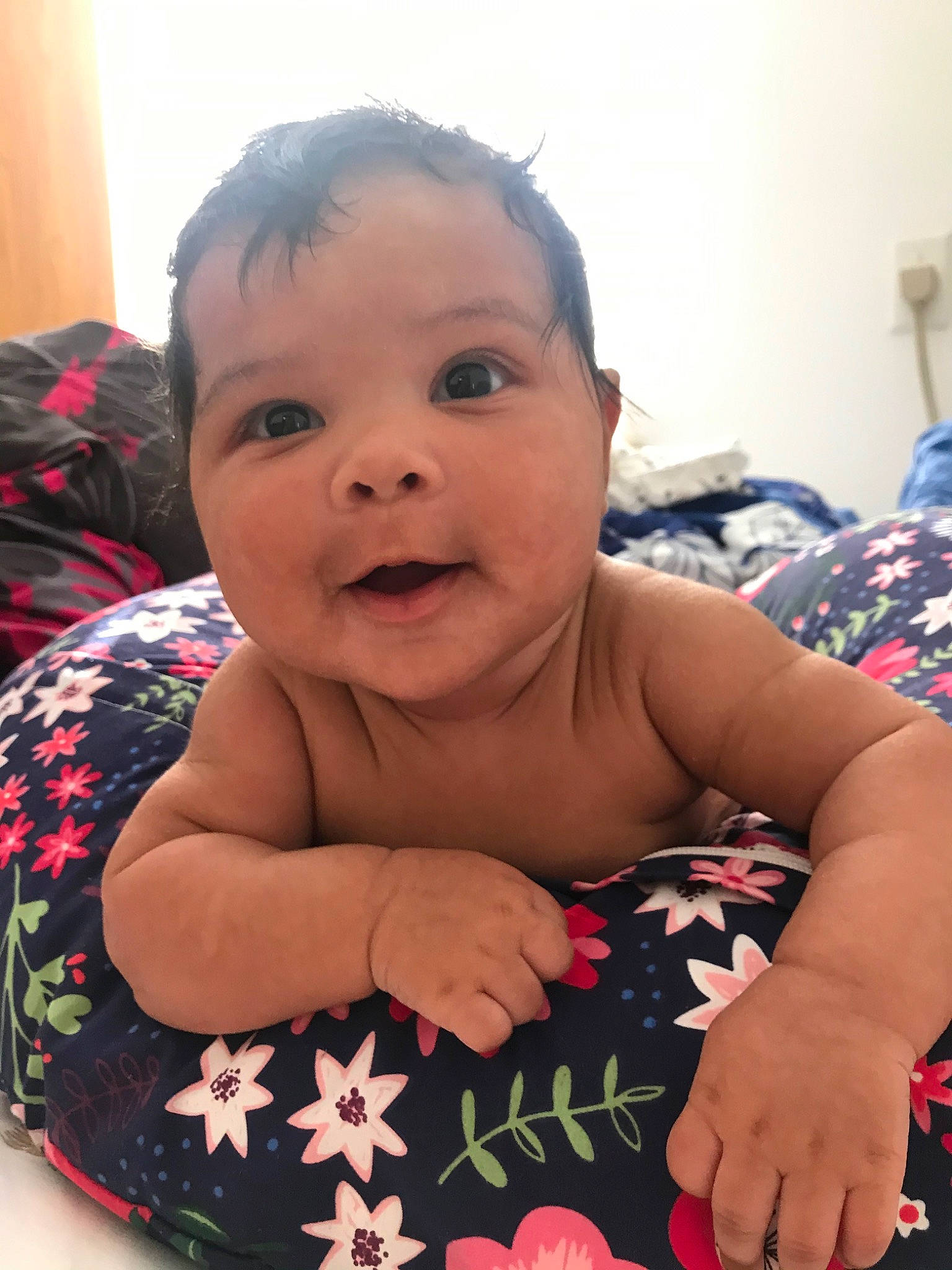 Karmyn joined the competition — help win amazing prizes! baby, beauty, cheek, child, chin, eye, face, facial_expression, finger, forehead, fun, head, lip, mouth, neck, nose, person, sitting, skin, smile