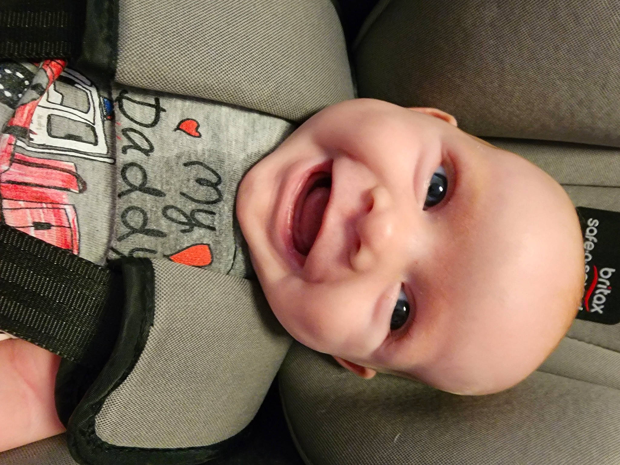 Chloe joined the competition — help win amazing prizes! baby, baby_toddler_clothing, cheek, child, comfort, cool, eye, eyebrow, eyelash, finger, happy, lip, mouth, neck, nose, person, personal_protective_equipment, skin, smile, toddler