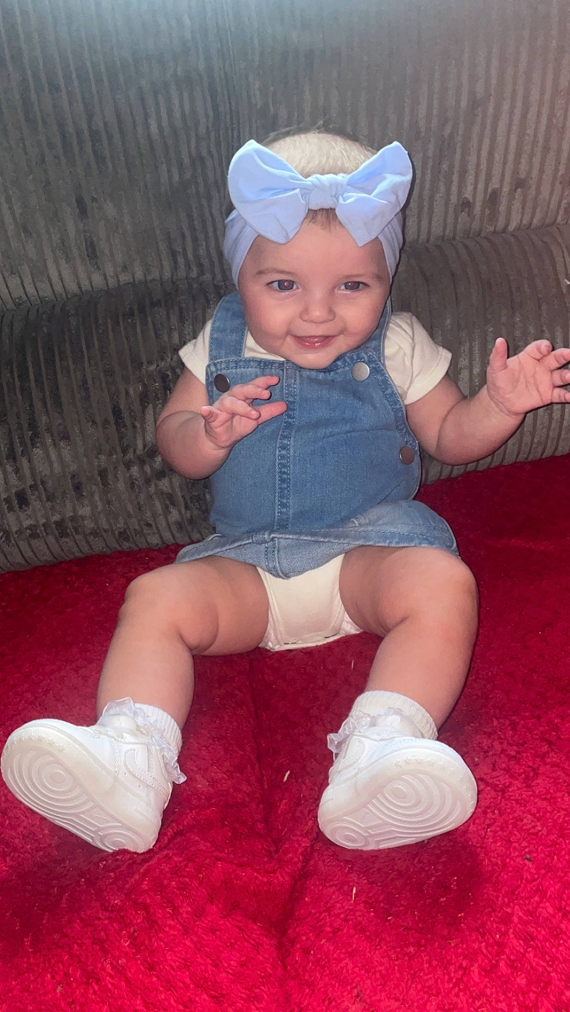 Everlynn joined the competition — help win amazing prizes! baby_toddler_clothing, cheek, child, costume, electric_blue, embellishment, hairstyle, headwear, human_body, human_leg, joint, joy, knee, lap, mythical_creature, person, pink, sitting, skin, sleeve