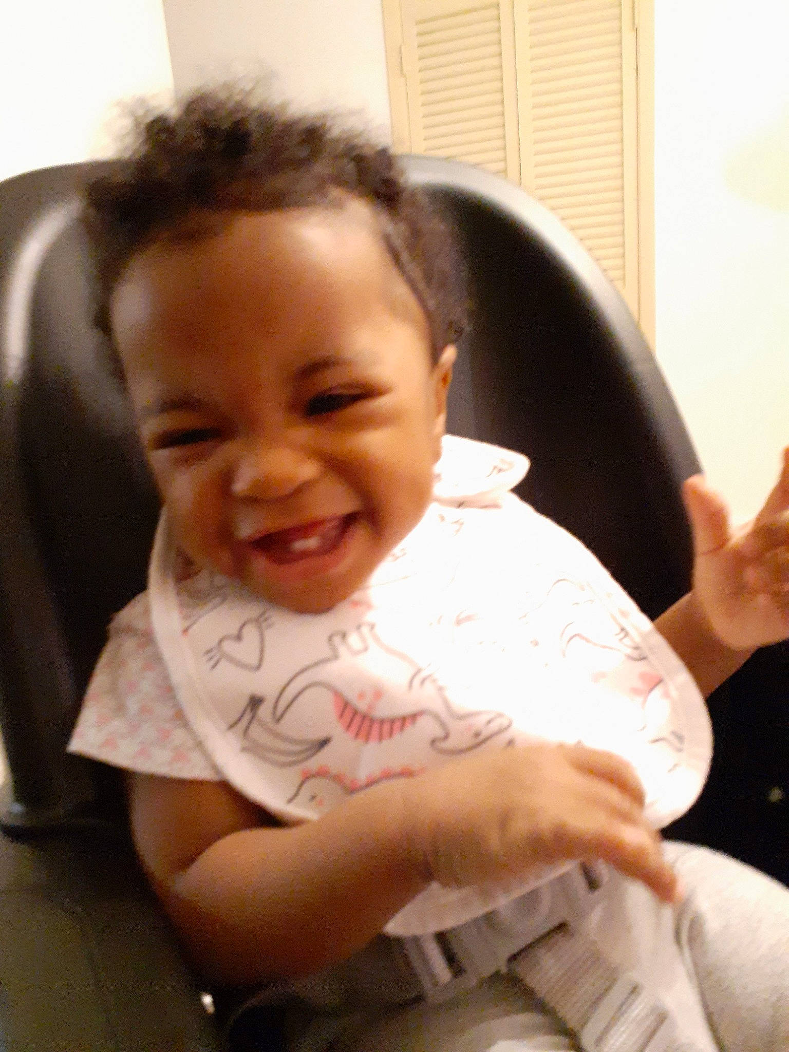 Reagan joined the competition — help win amazing prizes! baby, cheek, child, ear, facial_expression, happy, joy, person, sitting, skin, smile, toddler