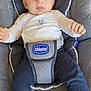 Marius participe au concours pour gagner de l'argent avec cette photo : baby, infant, child, blue_eyes, white_shirt, navy_pants, striped_socks, baby_seat, chicco_brand, seatbelt, indoor, portrait, cute, curious, small_hands, soft_lighting, comfortable, fabric_texture, modern, sitting