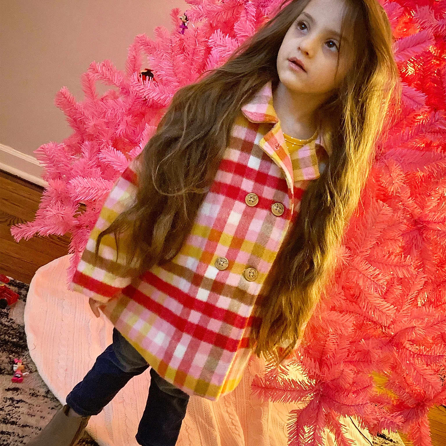 Josie joined the competition — help win amazing prizes! blonde, brownhair, clothing, coat, face, fashion, female, footwear, girl, hair, happy, head, pants, person, photography, portrait, shoe, smile, standing, teen