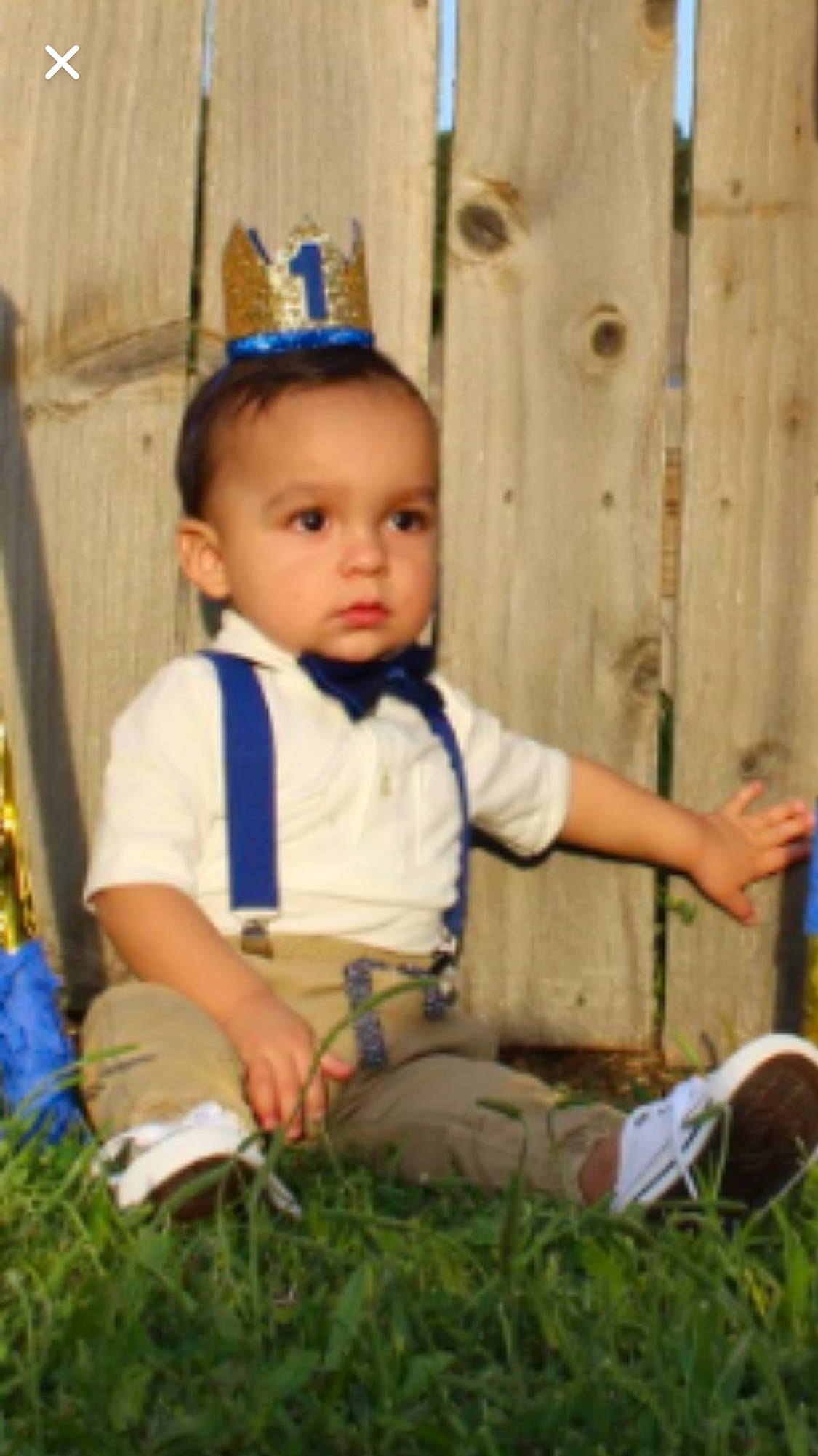Davian is registered to the contest to win money with this photo: baby, child, grass, person, play, sitting, toddler